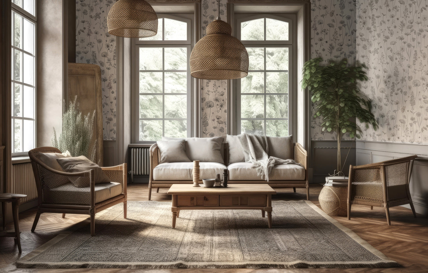 BOTANICA Parchment Wallpaper