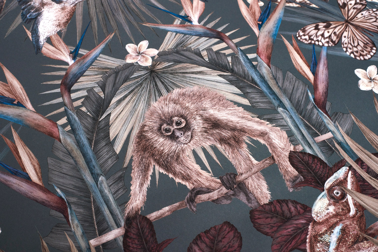EXOTICA Dusky Petrol Wallpaper