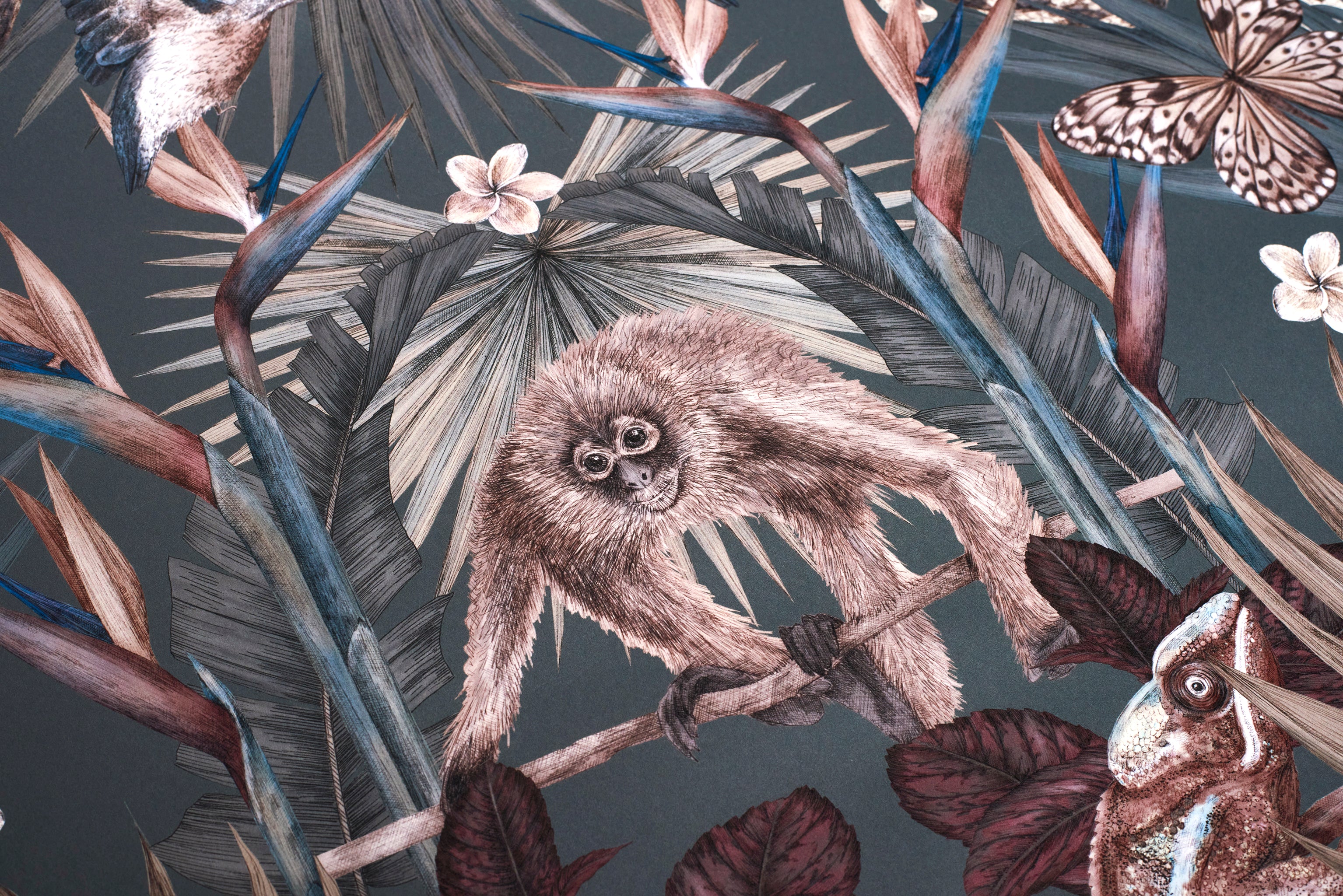 EXOTICA Dusky Petrol Wallpaper