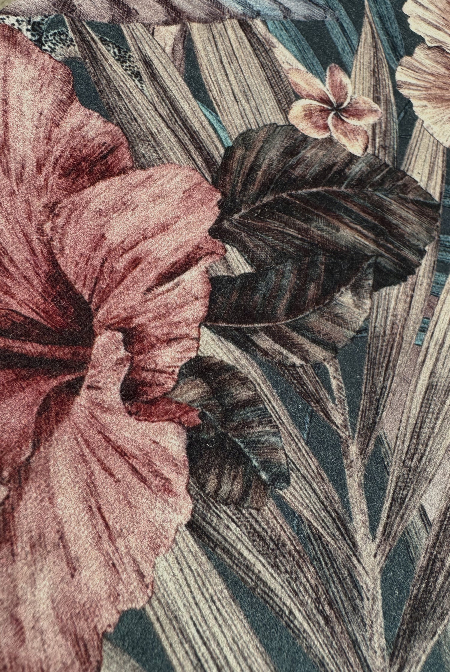 EXOTICA Dusky petrol velvet fabric