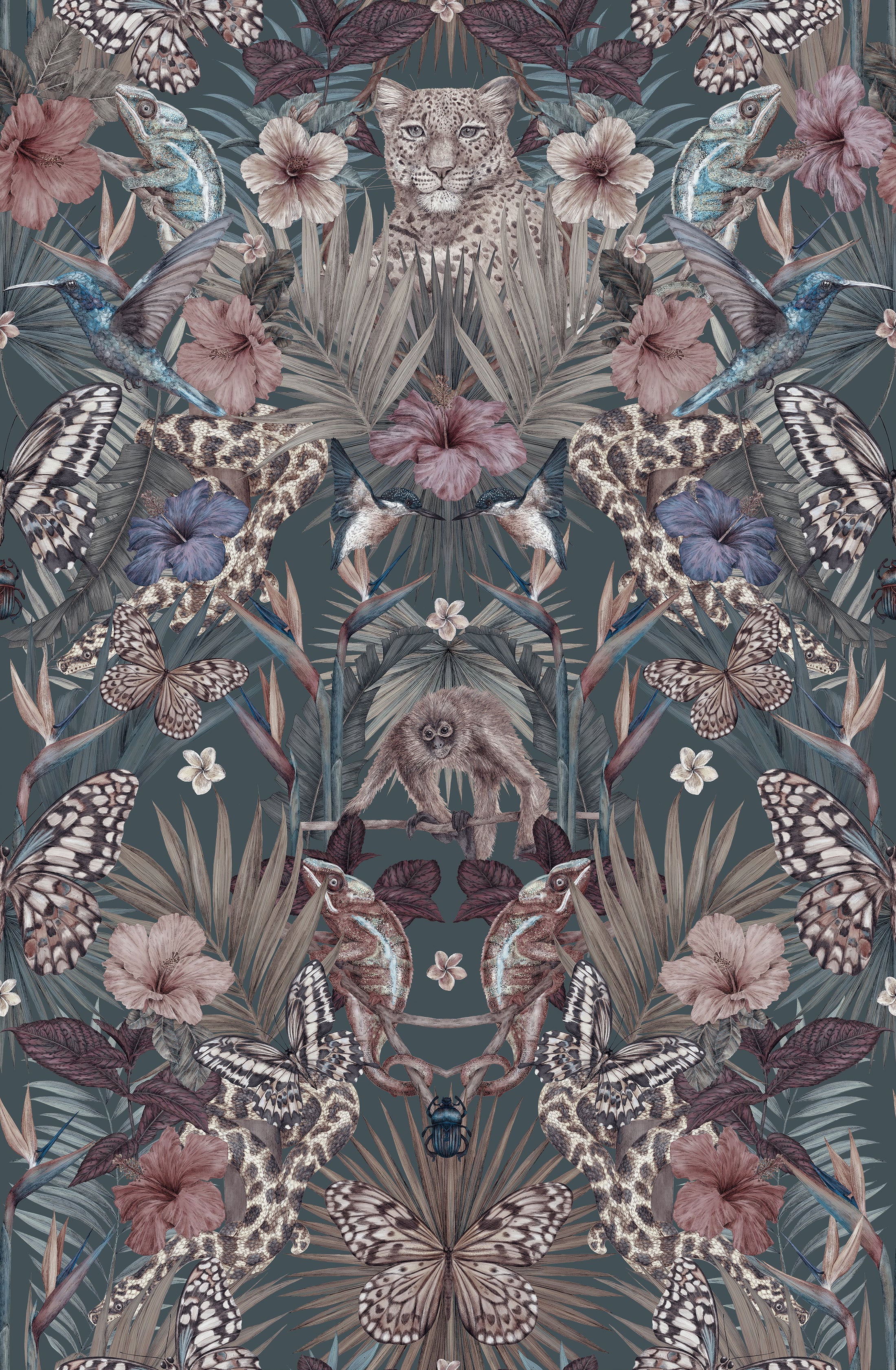EXOTICA Dusky petrol velvet fabric