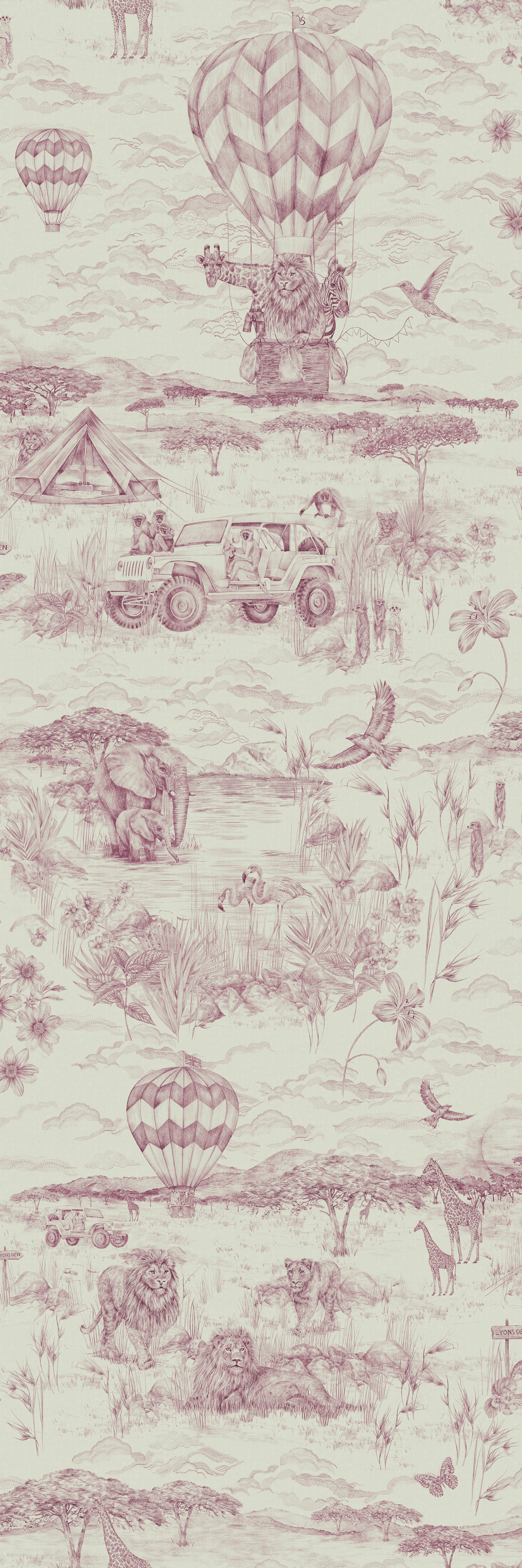 LYONS DEN Antique Rose Wallpaper
