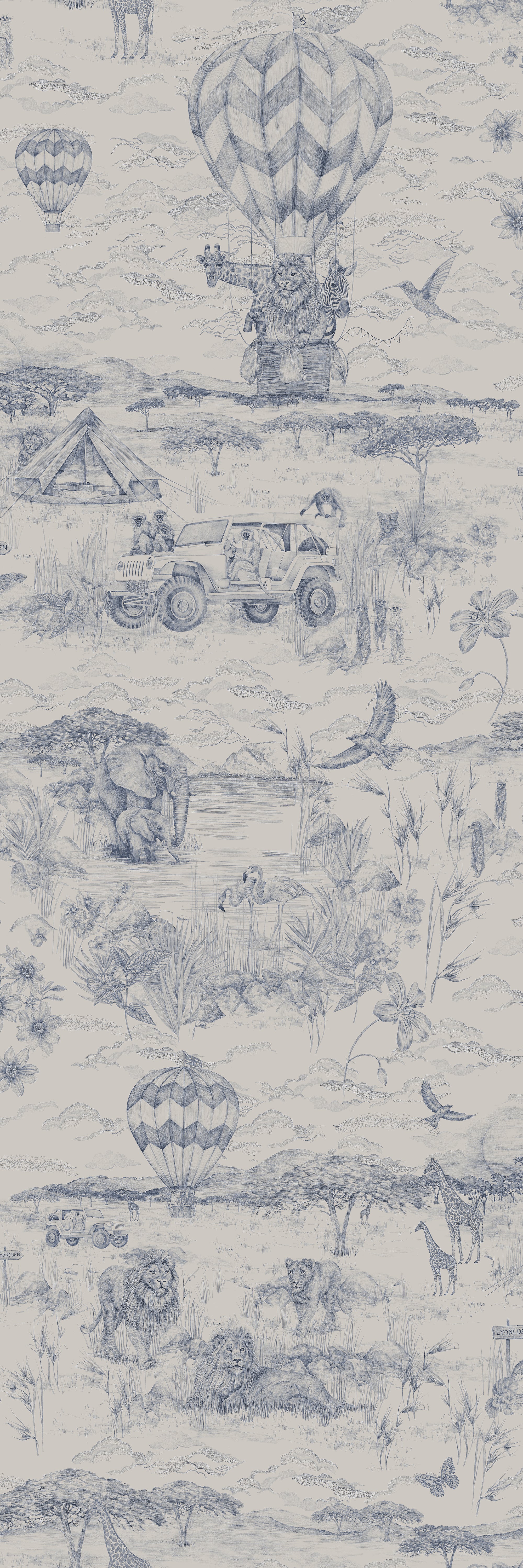 LYONS DEN Classic Navy Wallpaper