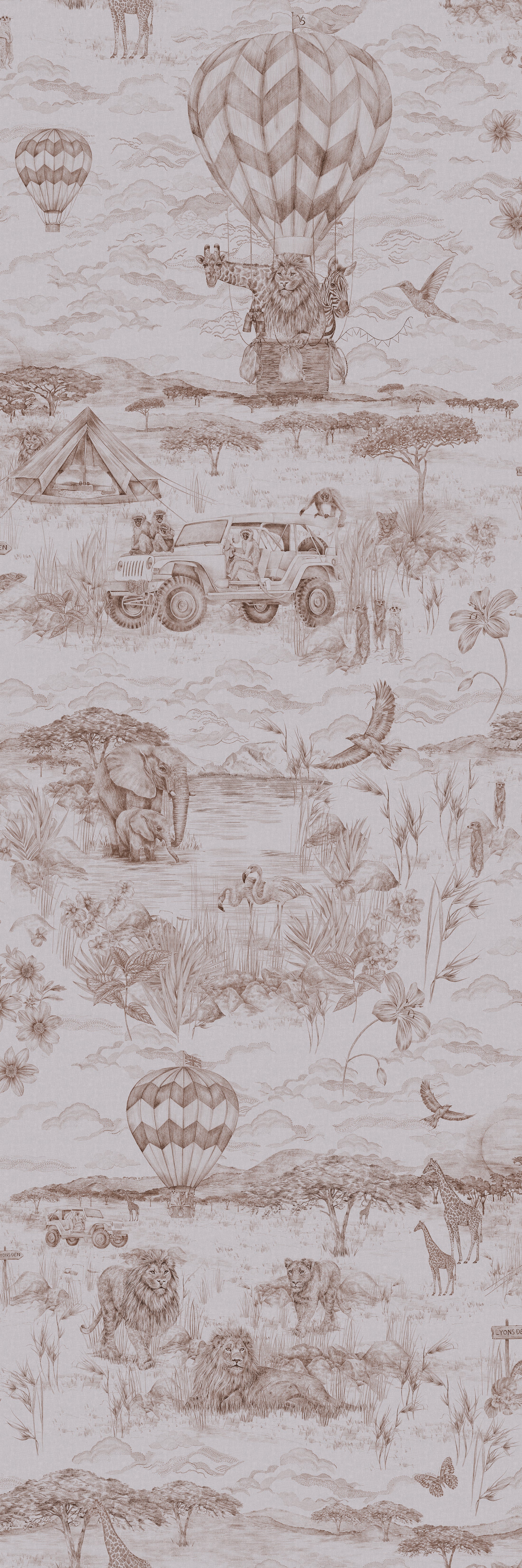 LYONS DEN Coconut Umber Wallpaper