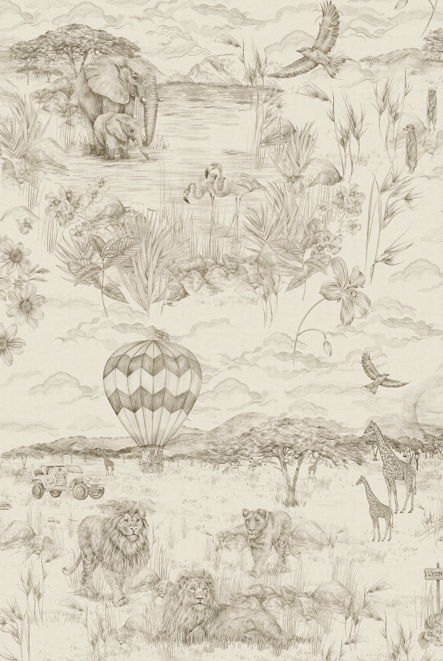 LYONS DEN Parchment linen fabric