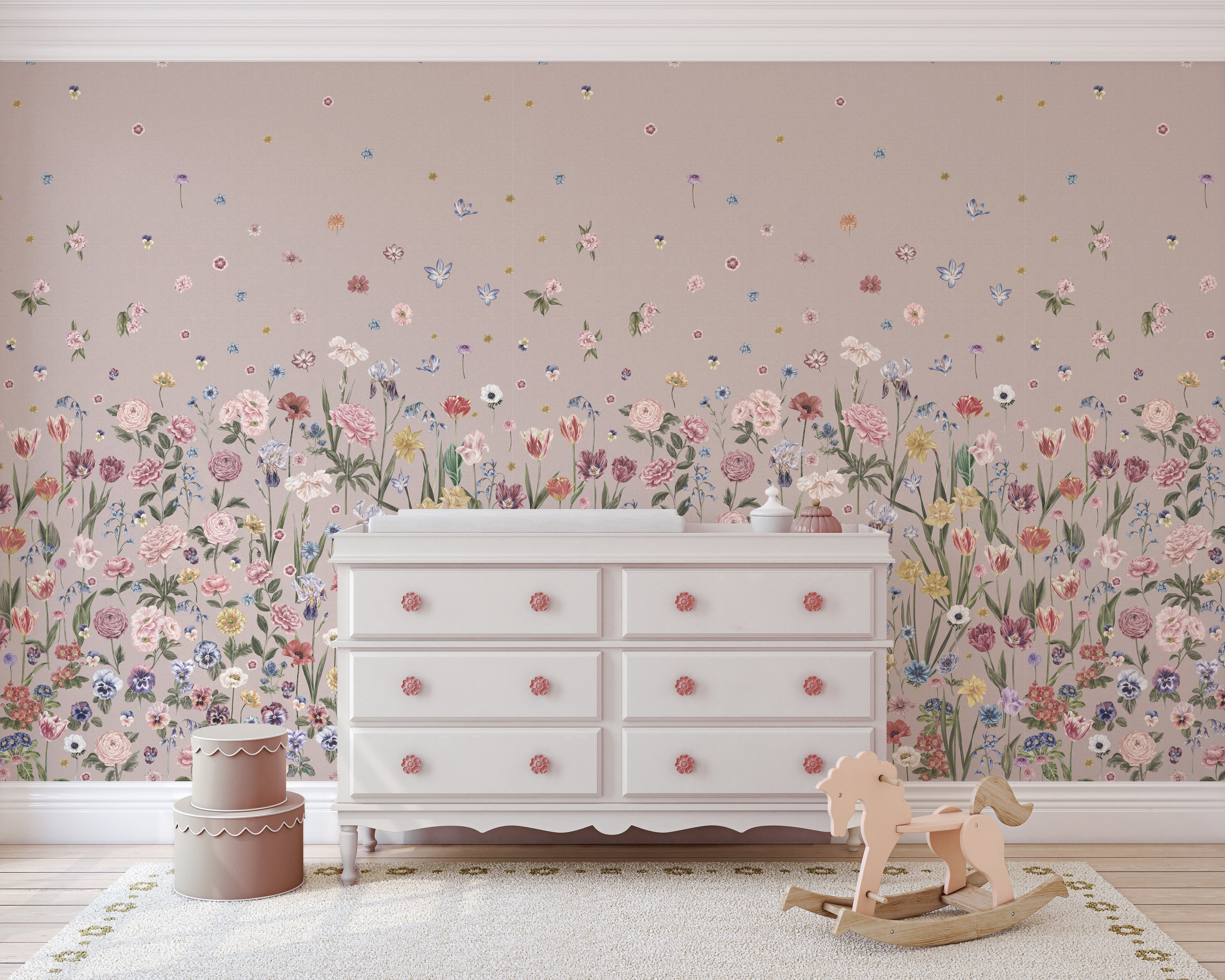 SEASONS IN BLOOM Pretty in Pink Wallpaper