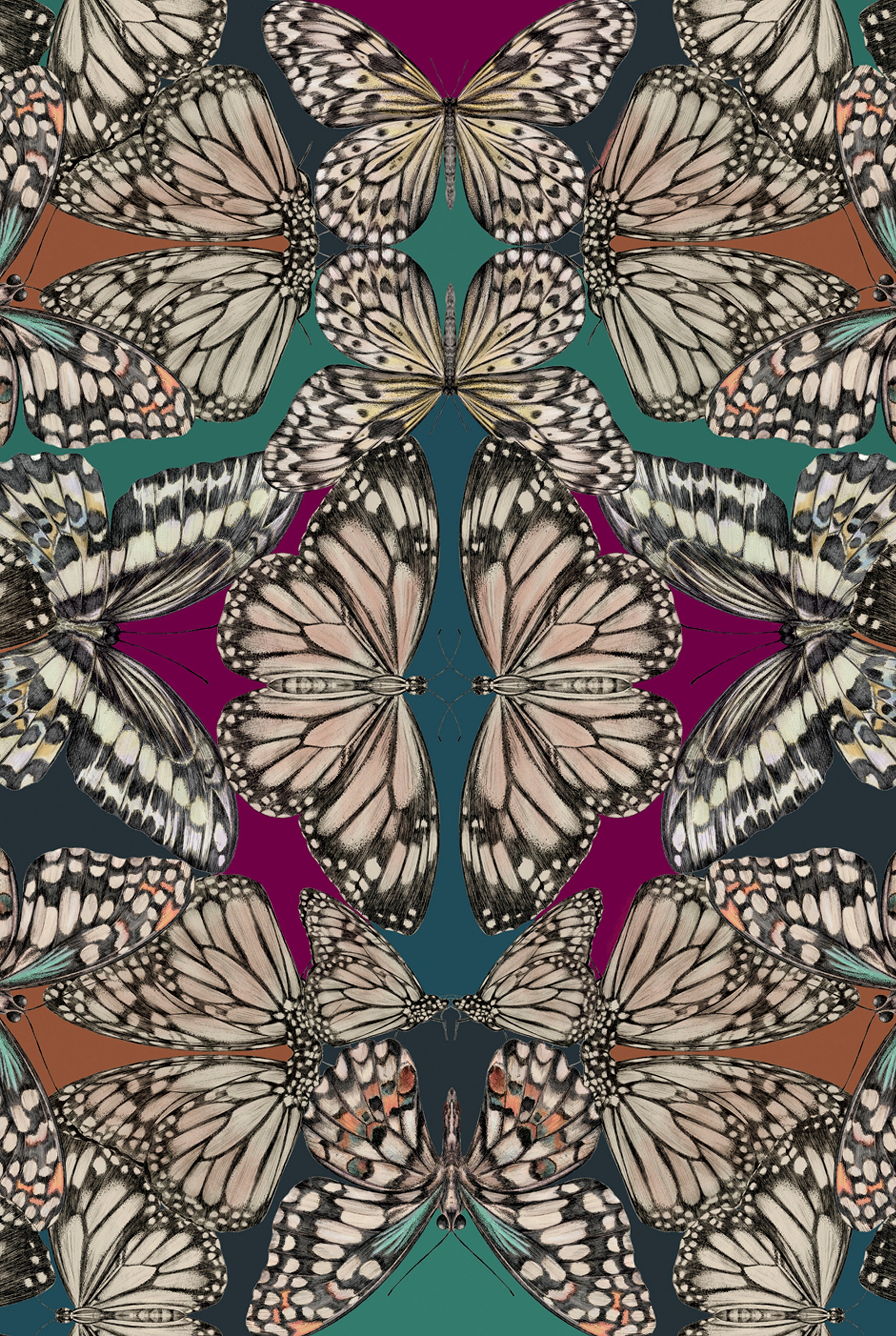 Papel pintado de la joya de Papilio