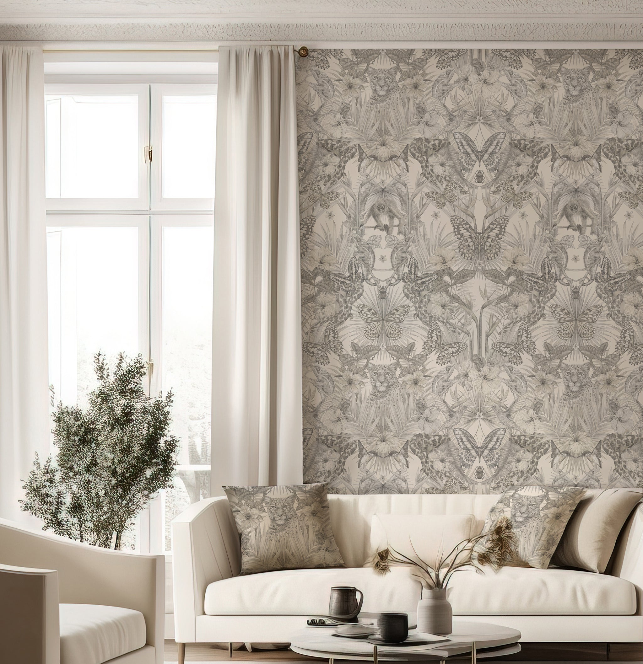 EXOTICA Parchment Wallpaper