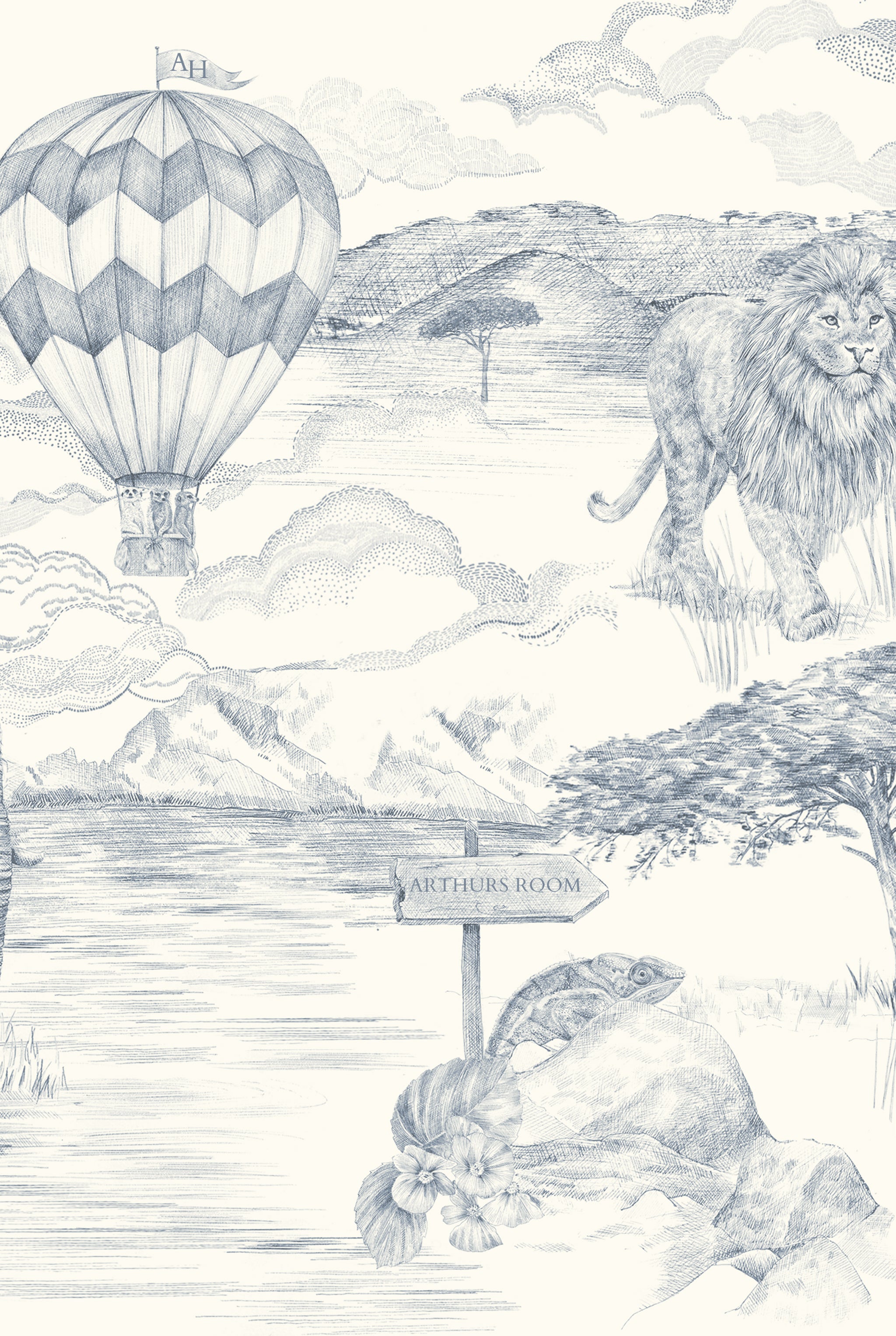 LYONS DEN Baby Blue personalized lampshade