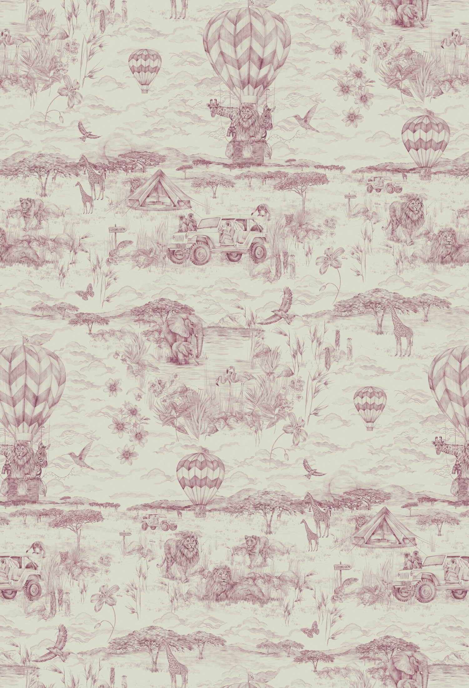 LYONS DEN Antique Rose Wallpaper