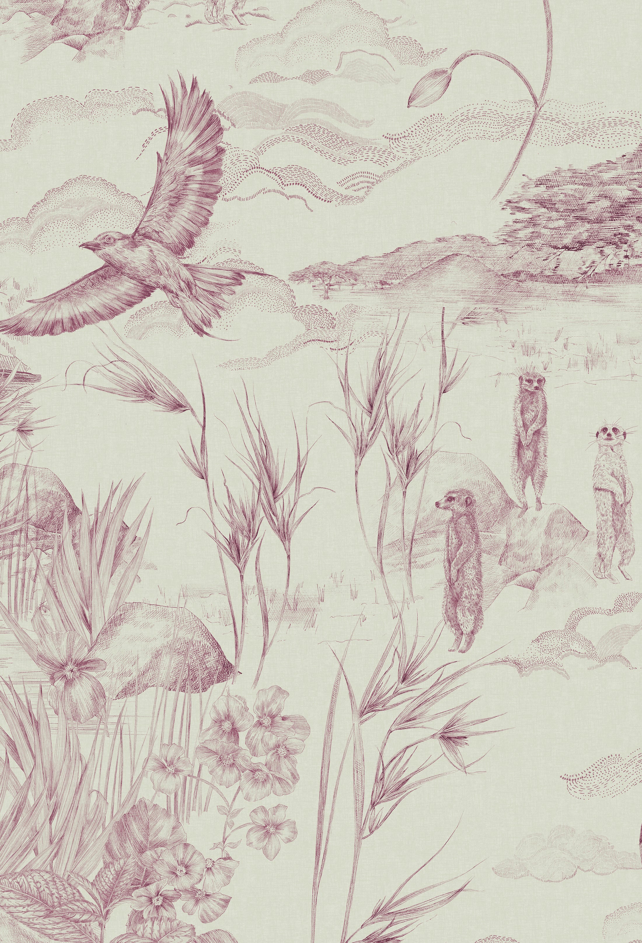LYONS DEN Antique Rose Wallpaper