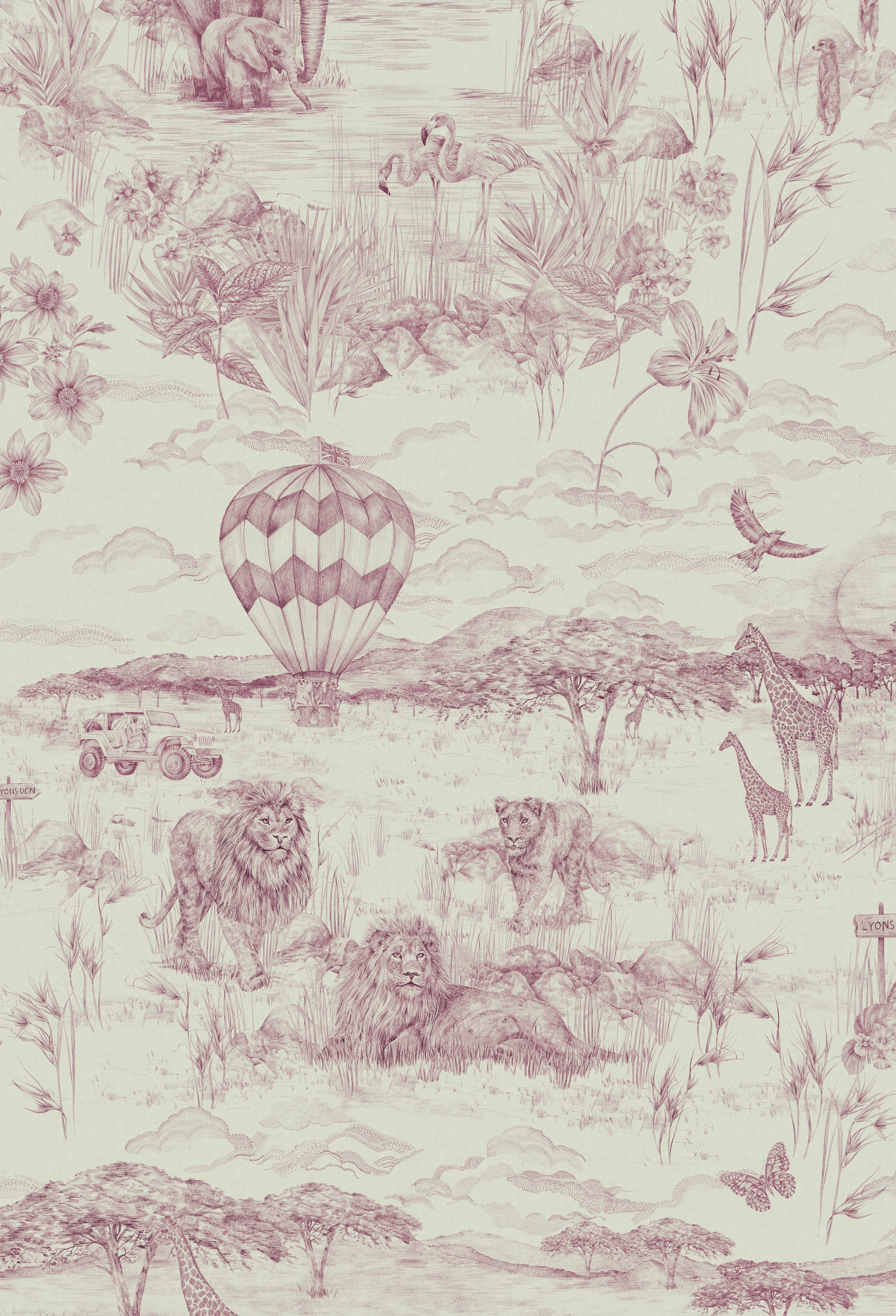 LYONS DEN Antique Rose Wallpaper