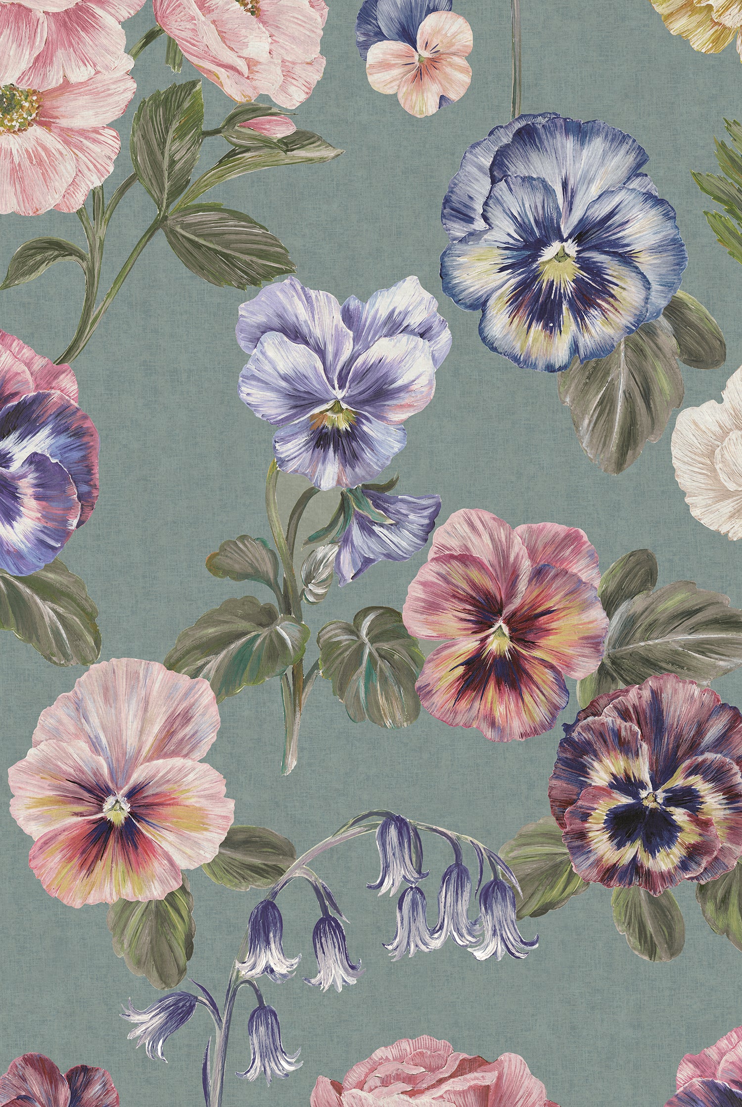 SEASONS IN BLOOM Duck Egg Wallpaper