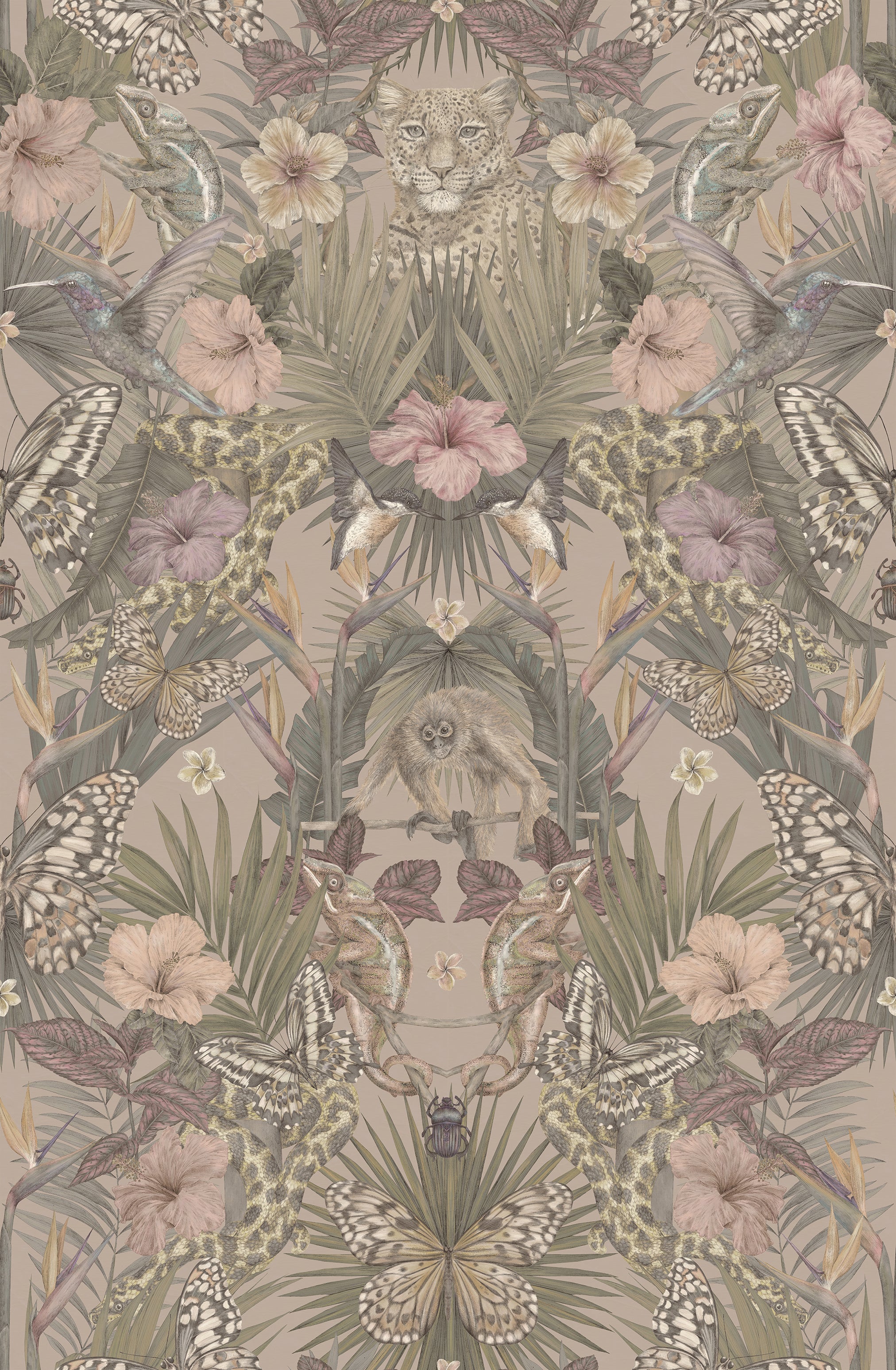 EXOTICA Dusty Rose Wallpaper