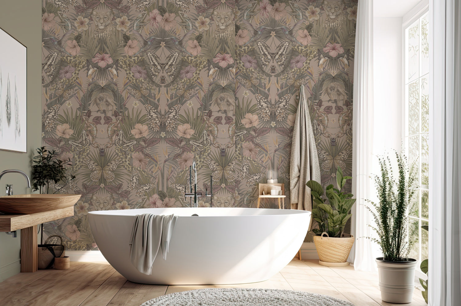 EXOTICA Dusty Rose Wallpaper