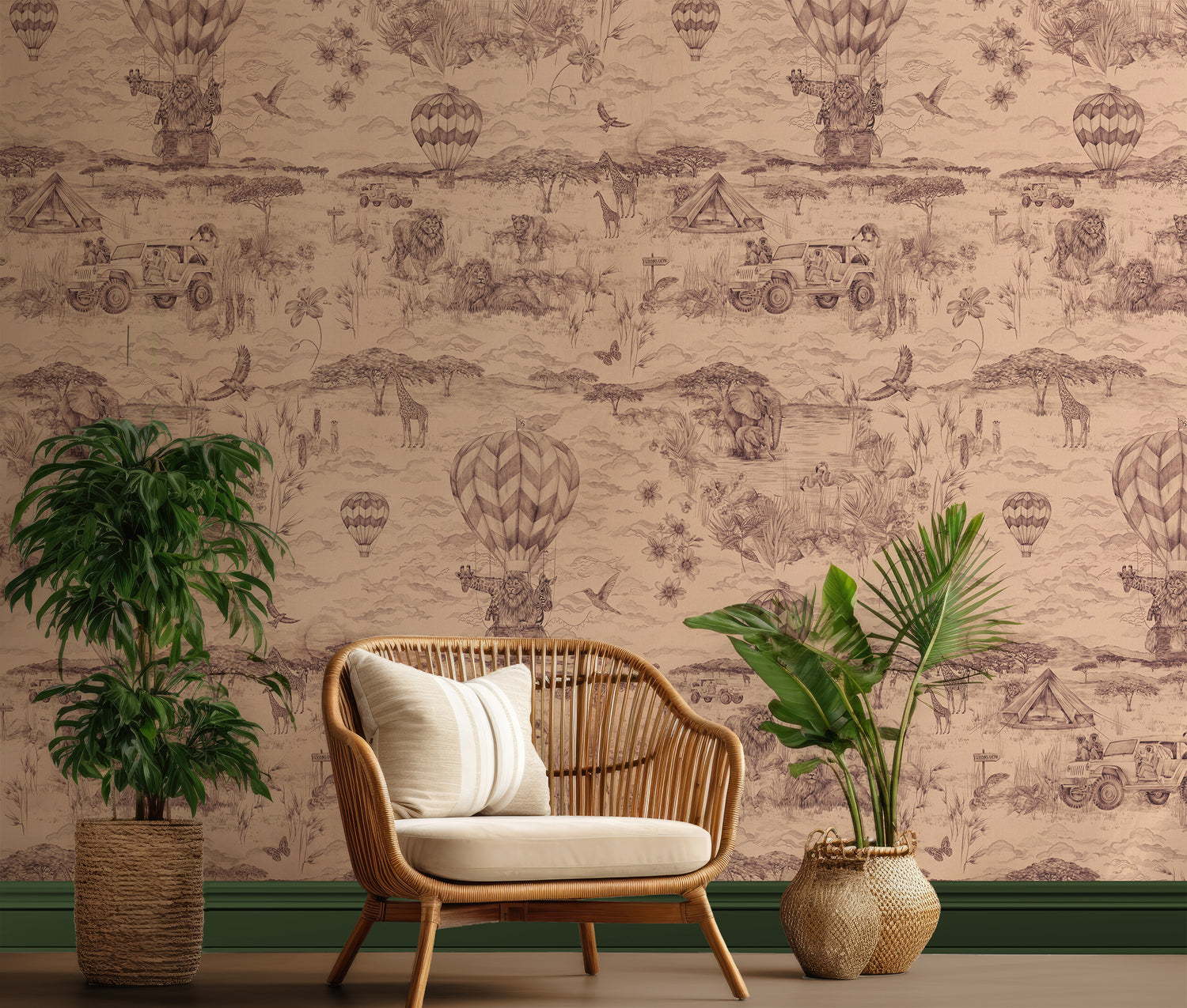 LYONS DEN Plum Wallpaper