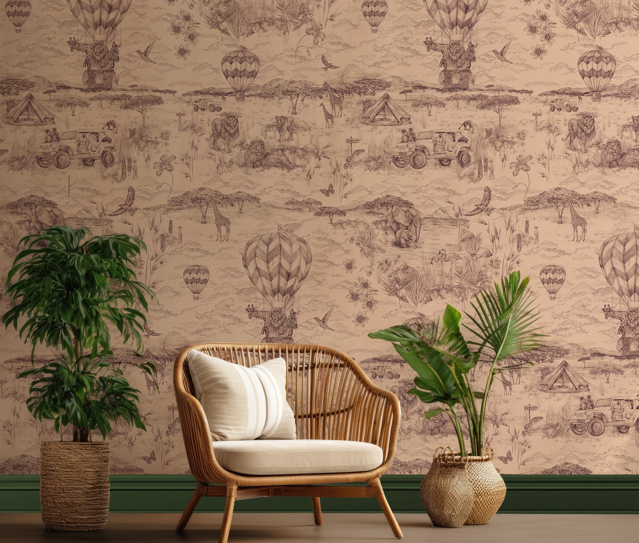 LYONS DEN Plum Wallpaper