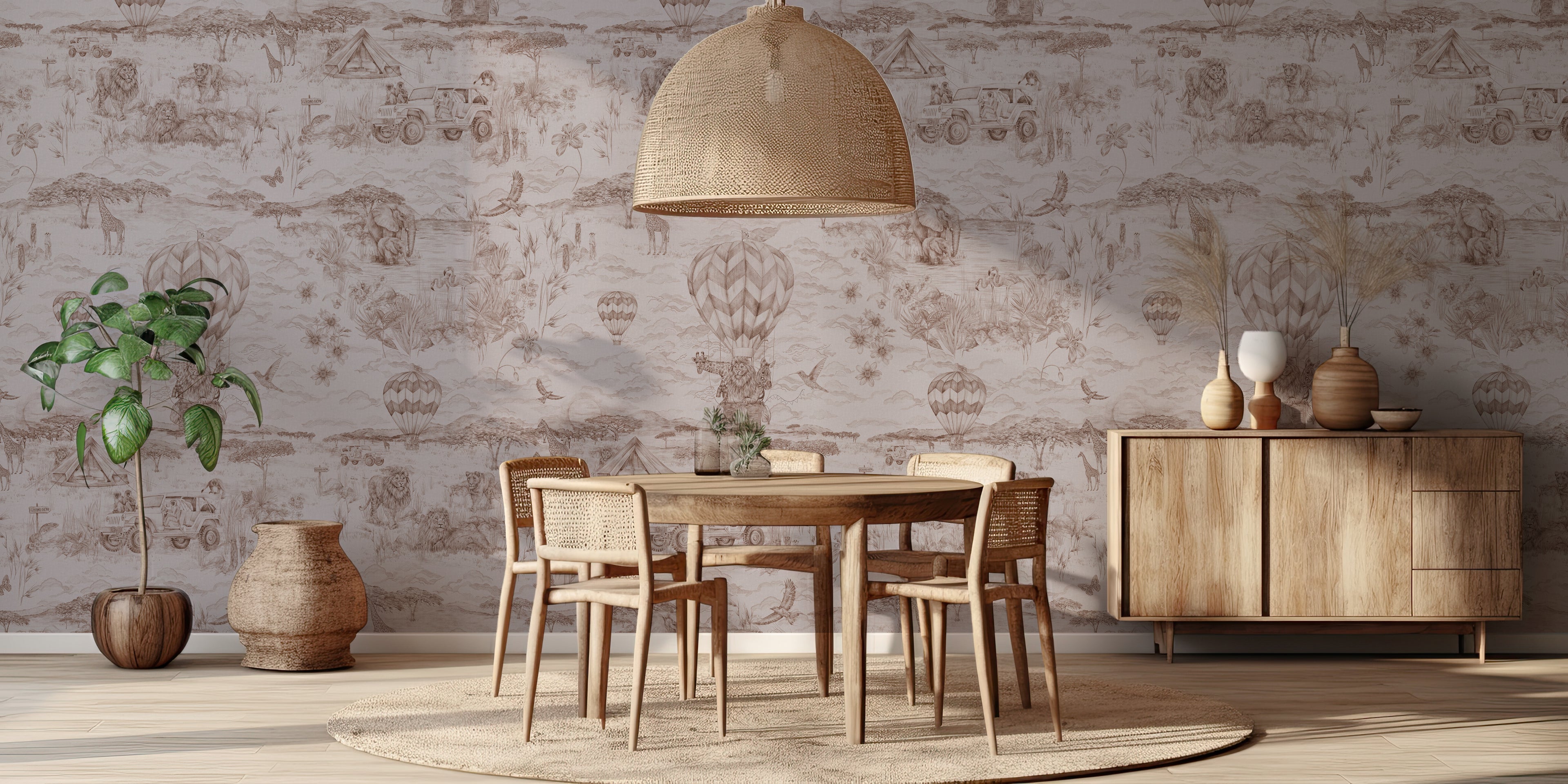 LYONS DEN Coconut Umber Wallpaper