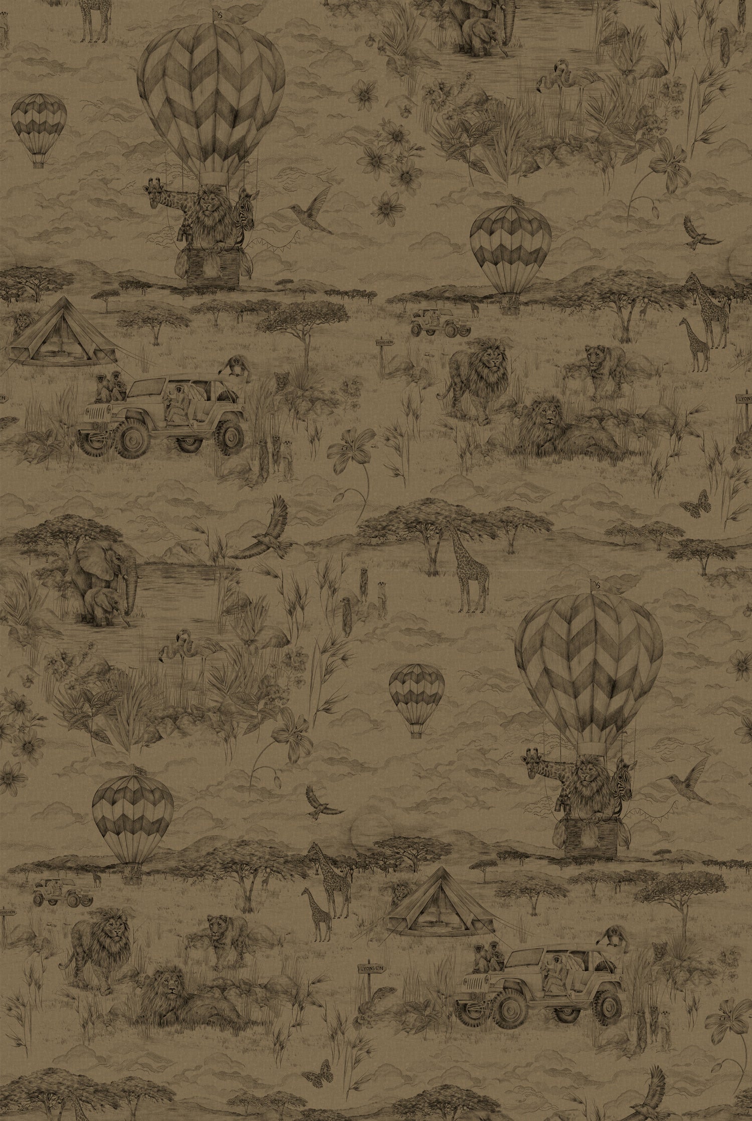 LYONS DEN Mocha velvet fabric