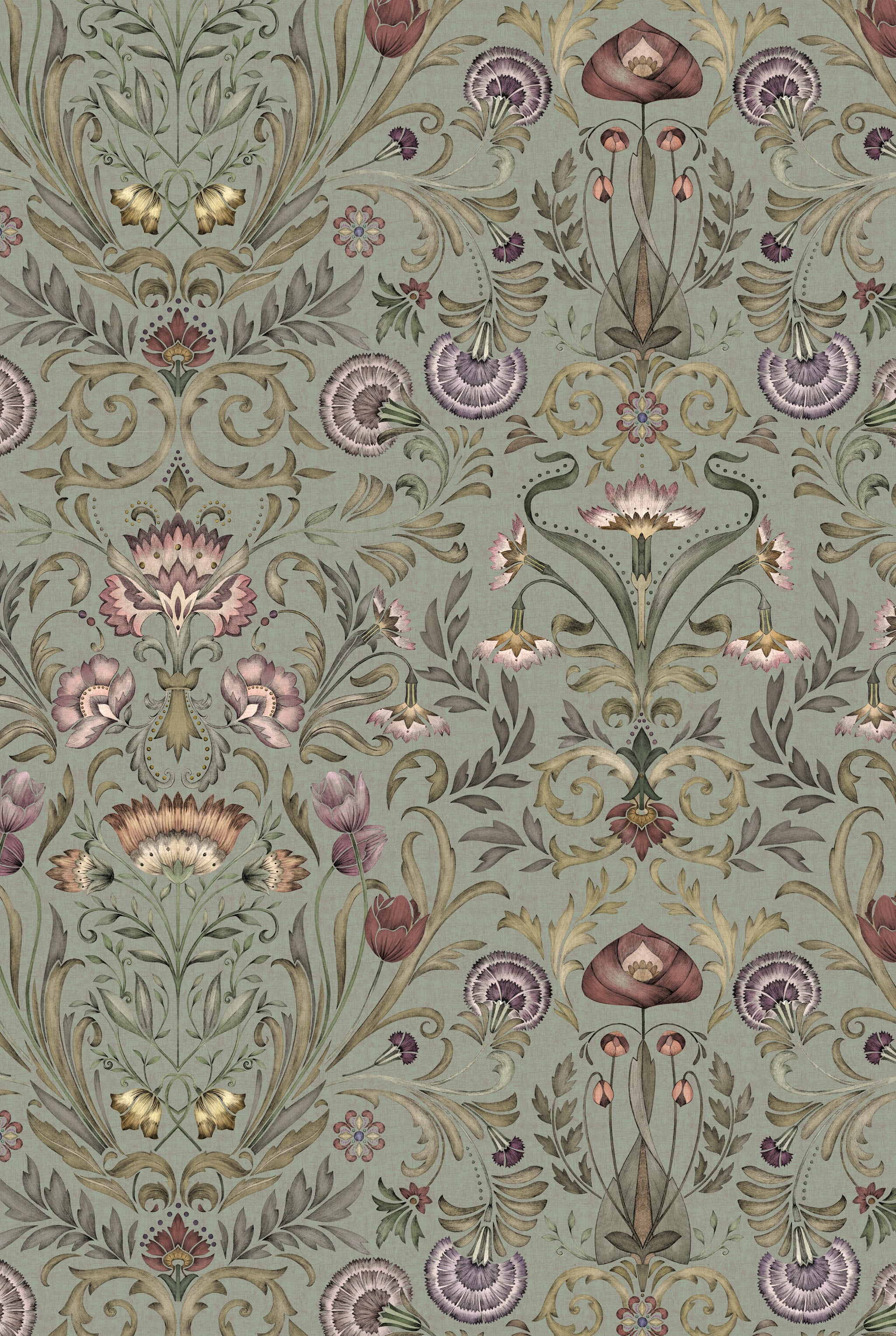 VICTORIAN BLOOM Periwinkle green