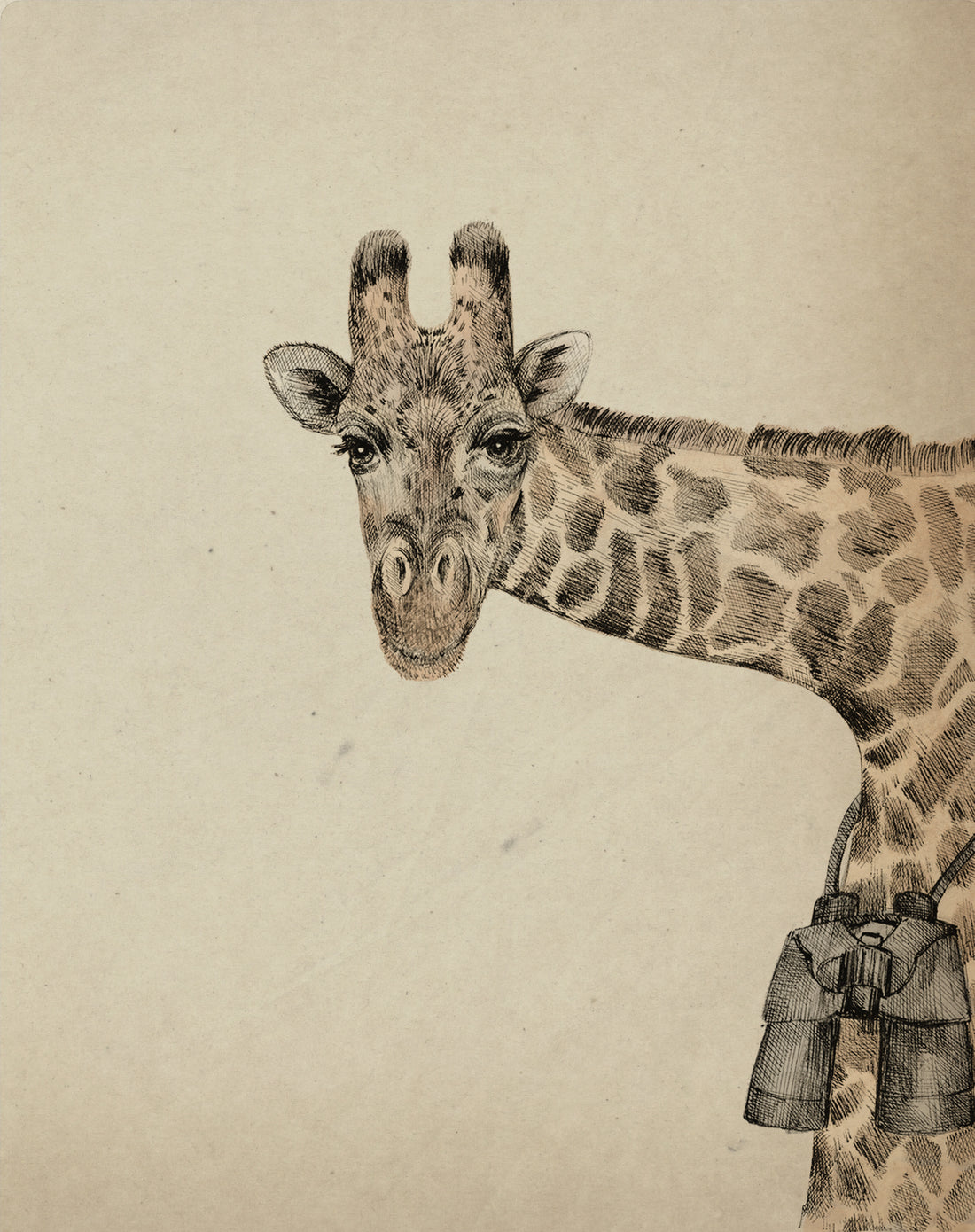 GERTY THE GIRAFFE Fine art print