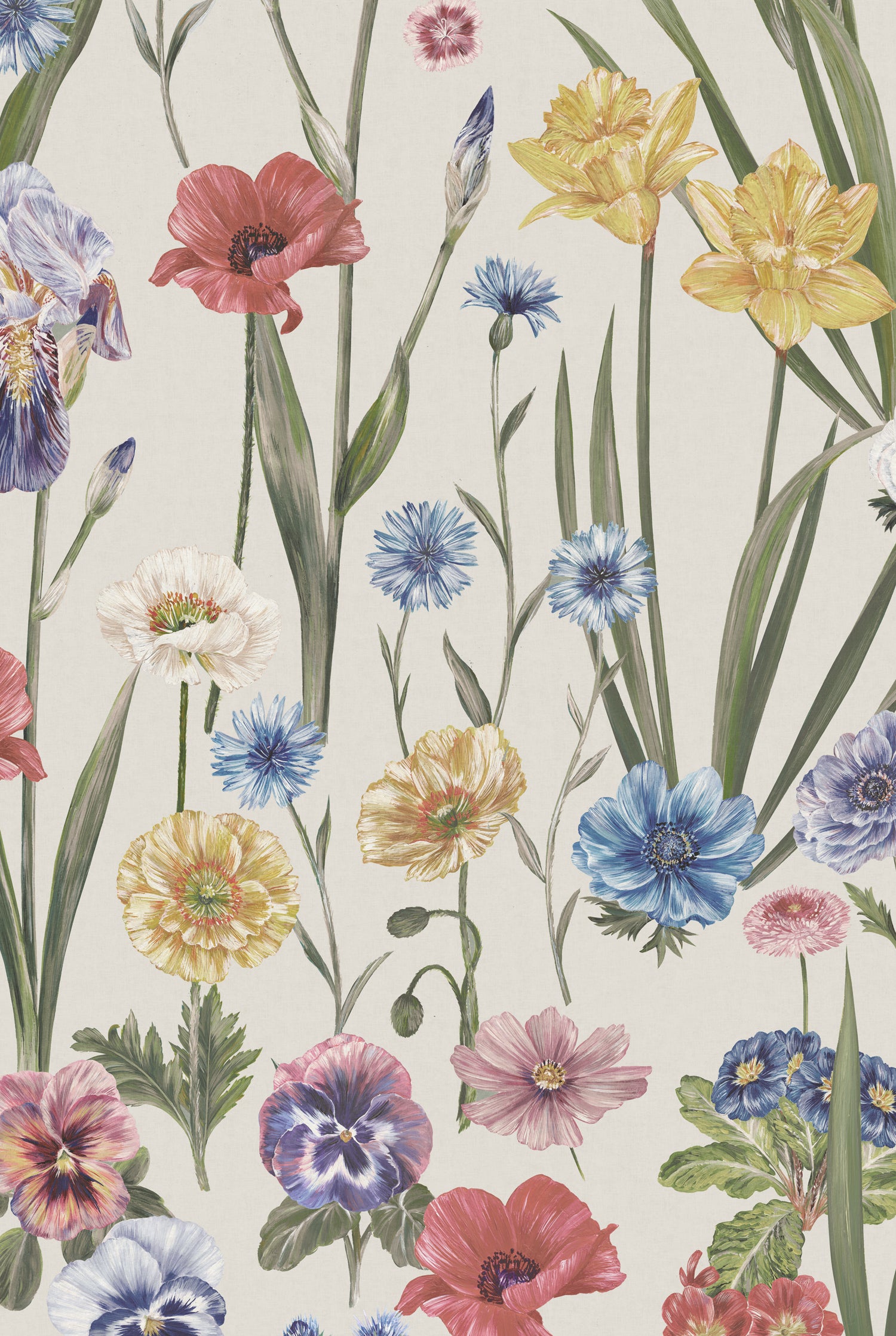 SEASONS IN BLOOM Parchment Wallpaper