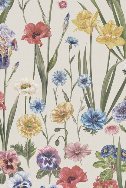 SEASONS IN BLOOM Parchment Wallpaper