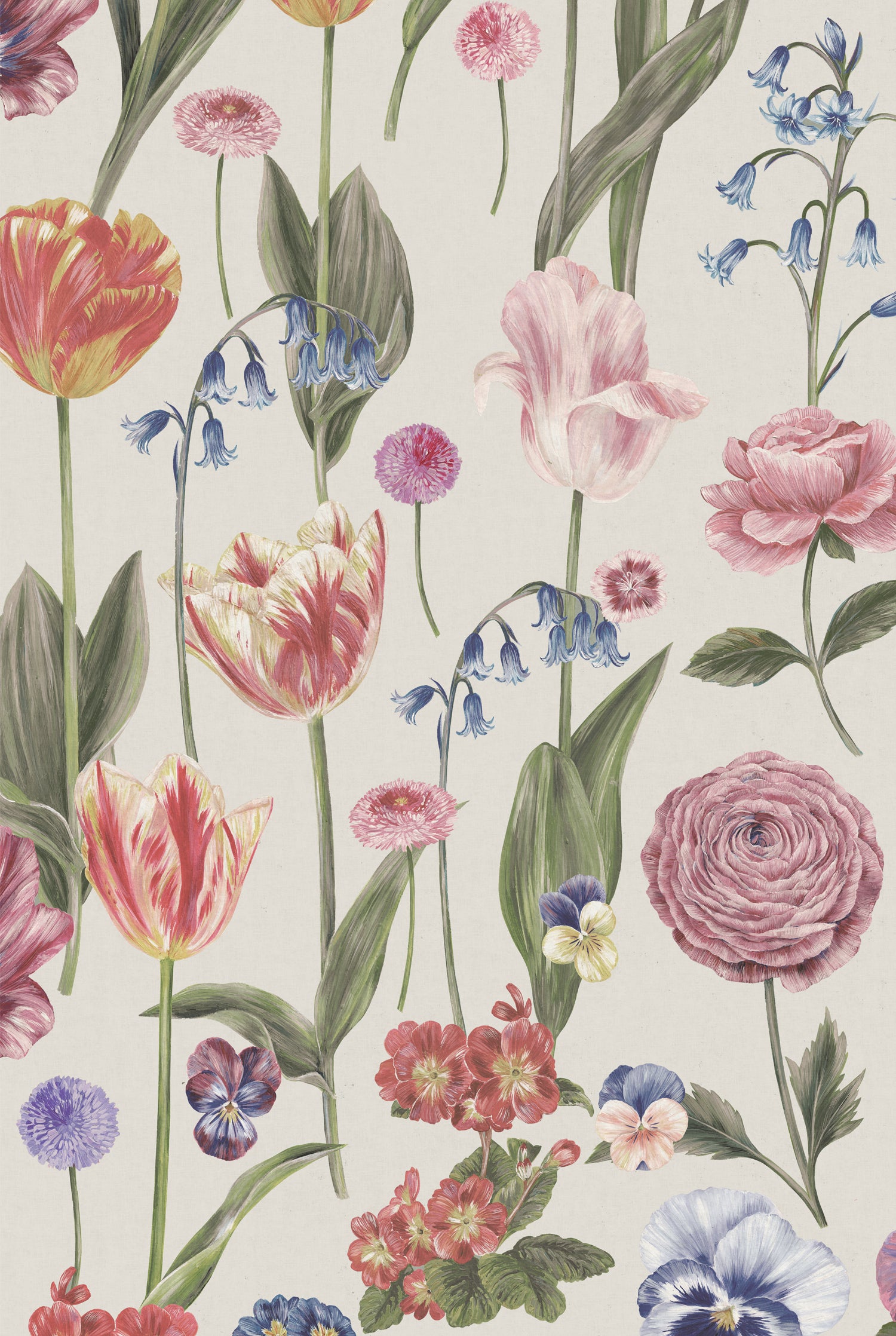 SEASONS IN BLOOM Parchment Wallpaper