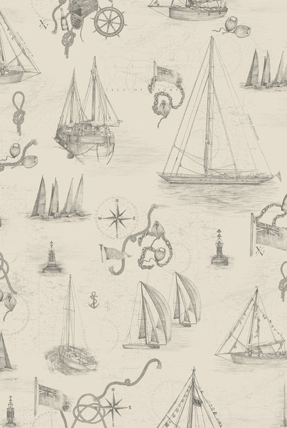 XV COWES MURAL Parchment Wallpaper