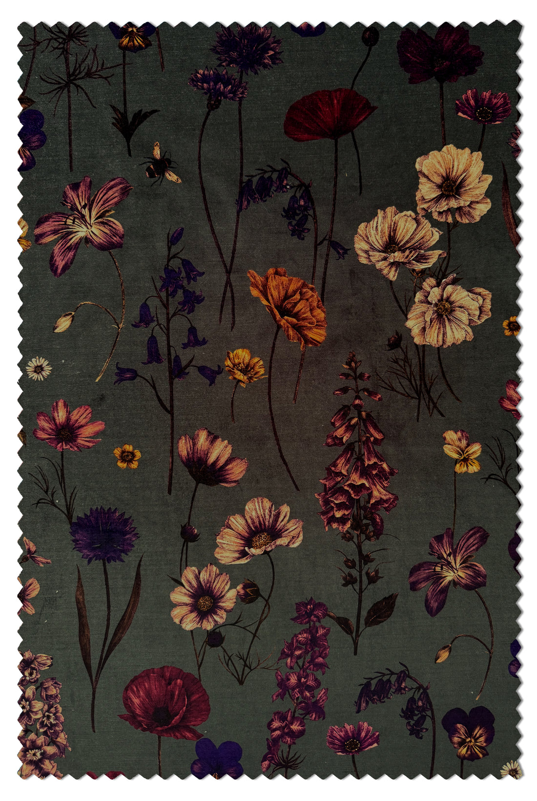 BOTANICA Verdigris velvet fabric