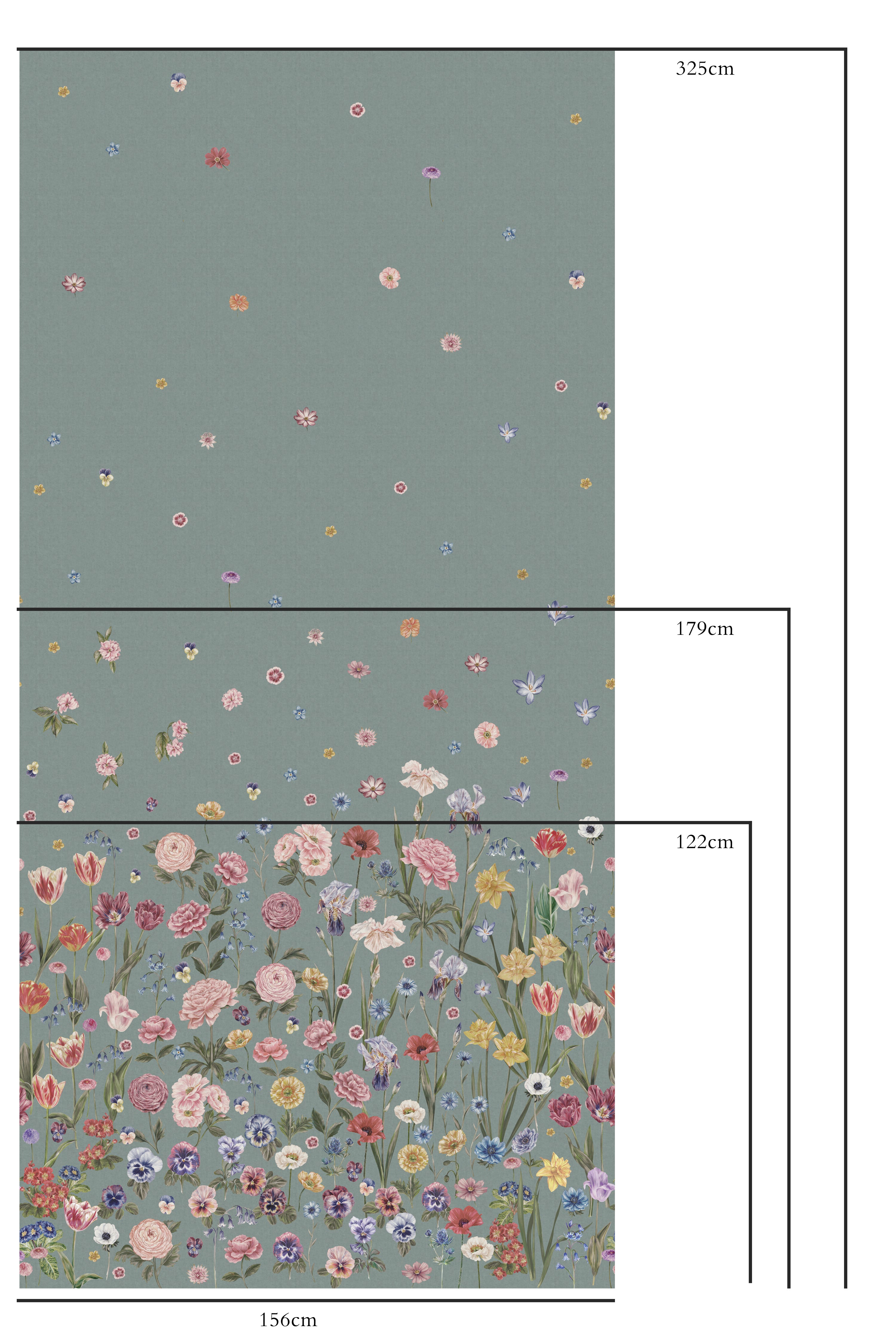 SEASONS IN BLOOM Duck Egg Wallpaper