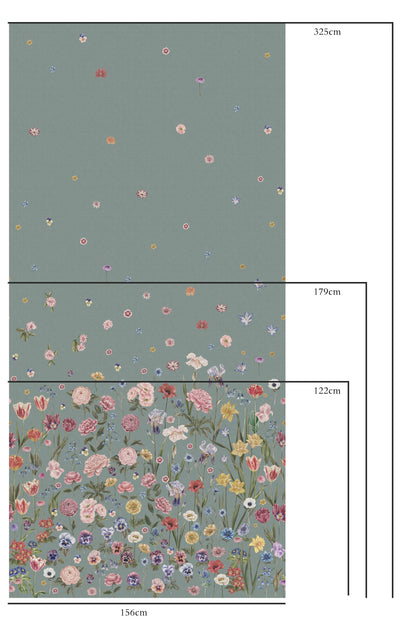 SEASONS IN BLOOM Parchment Wallpaper