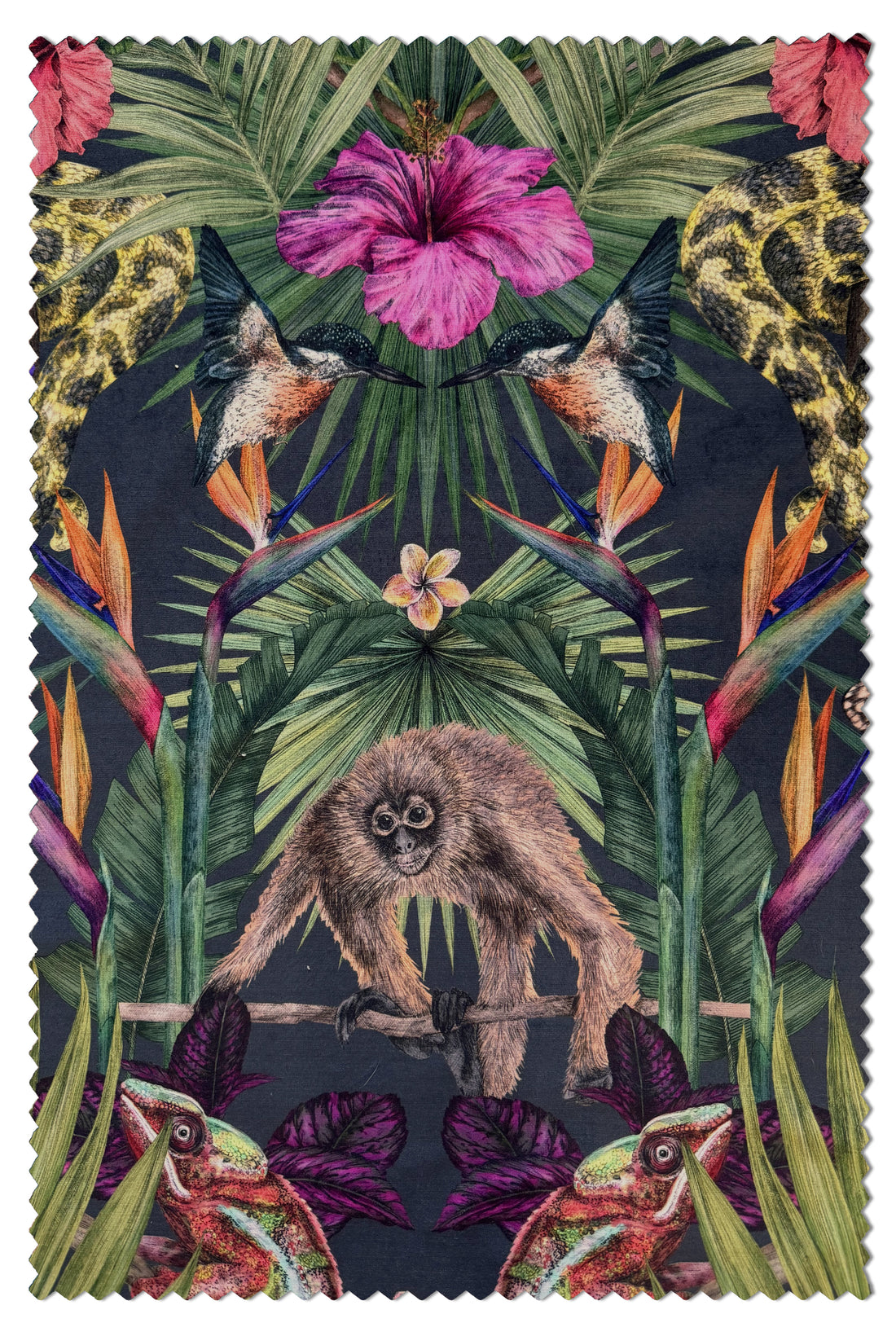 EXOTICA Noir velvet fabric