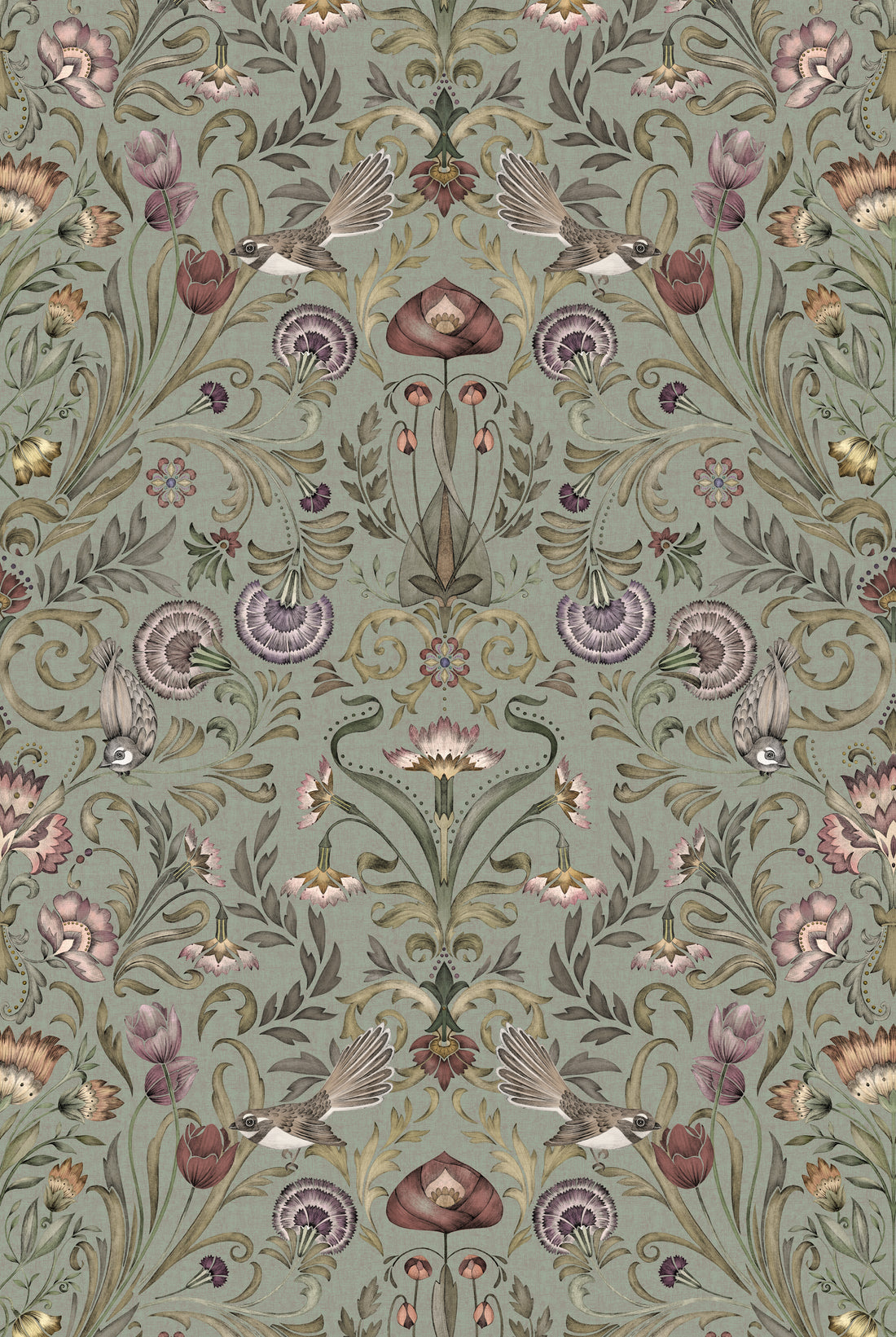 VICTORIAN BLOOM Periwinkle green