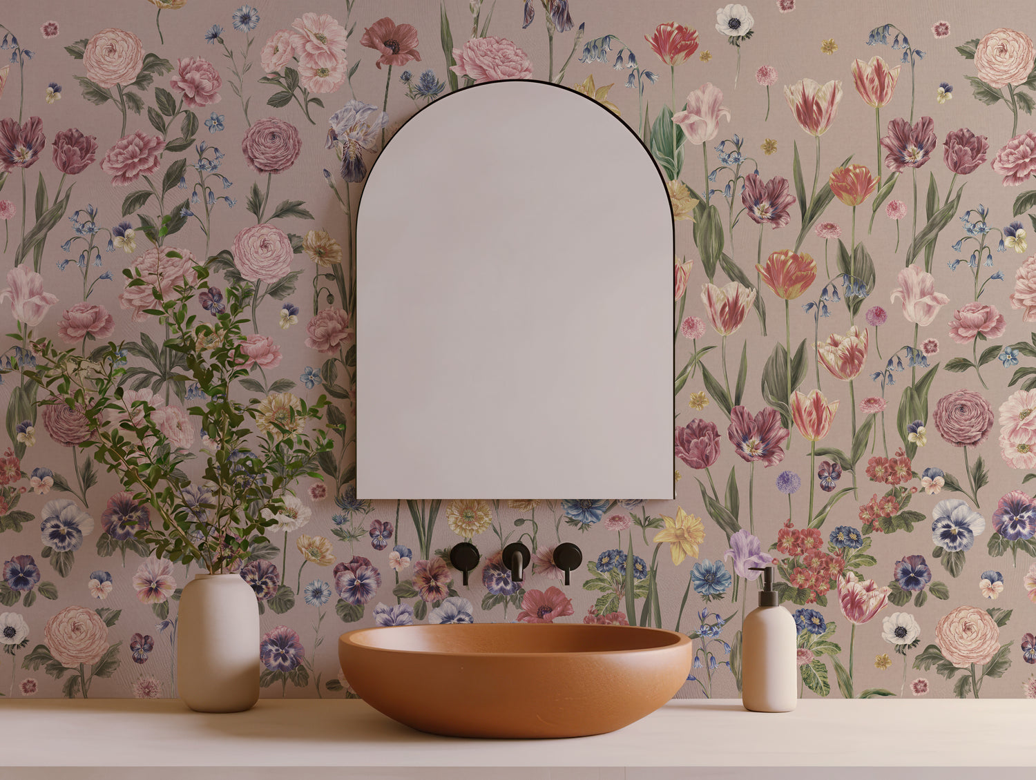 SEASONS IN BLOOM Pretty in Pink Wallpaper