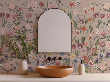 SEASONS IN BLOOM Pretty in Pink Wallpaper
