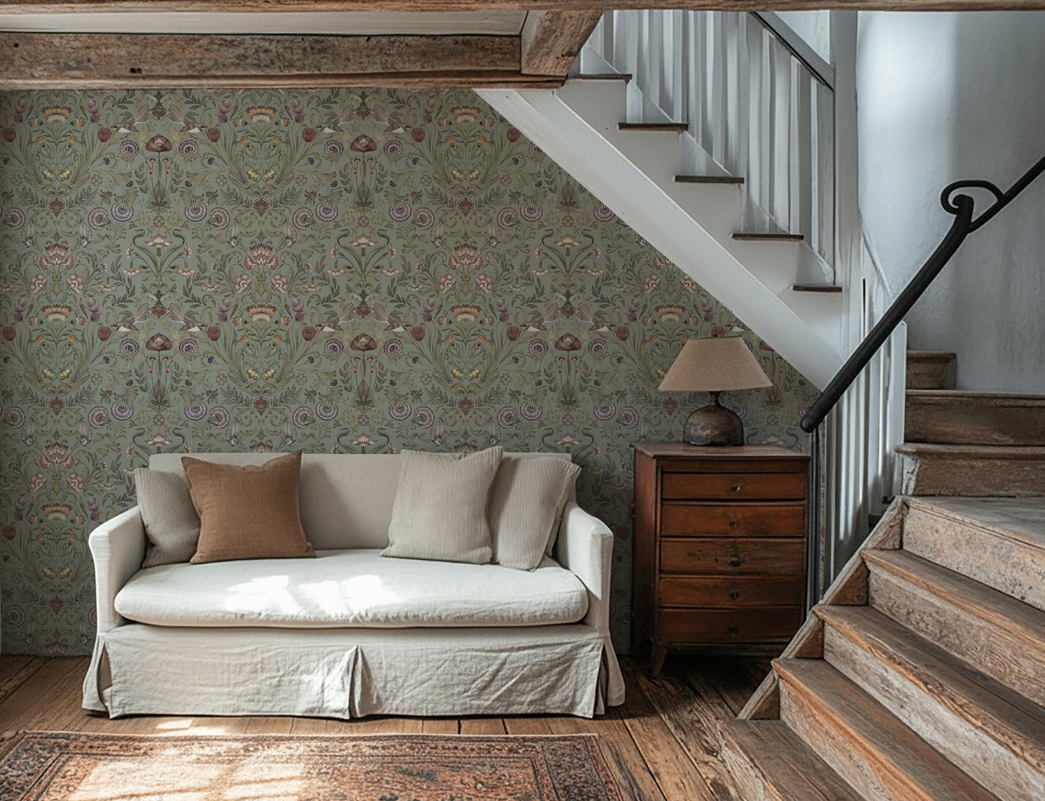 VICTORIAN BLOOM Periwinkle green
