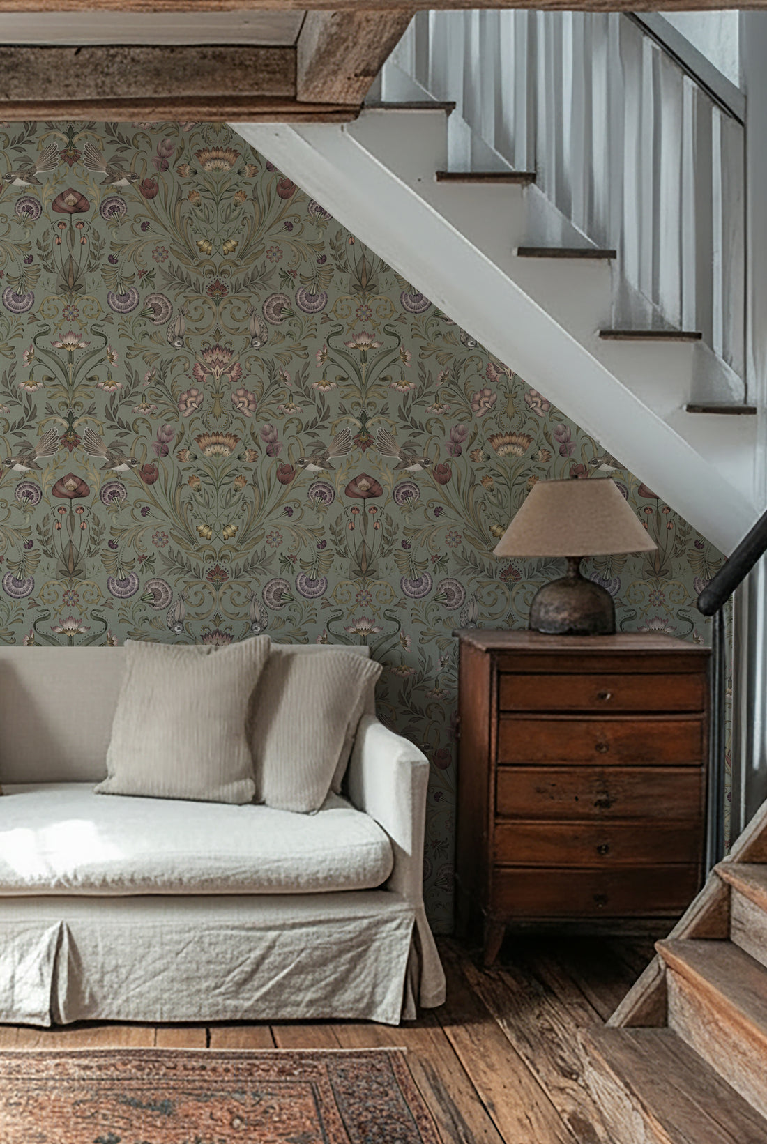 VICTORIAN BLOOM Periwinkle green