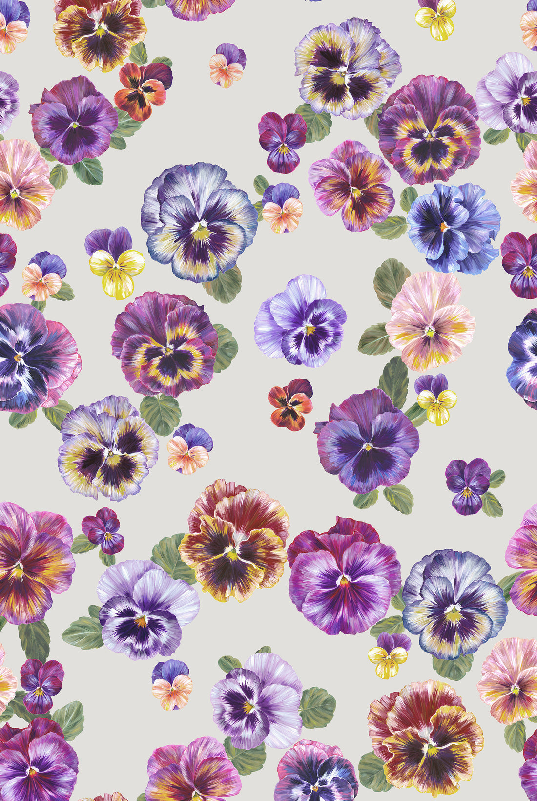 PLETHORA OF PANSIES Stone Wallpaper