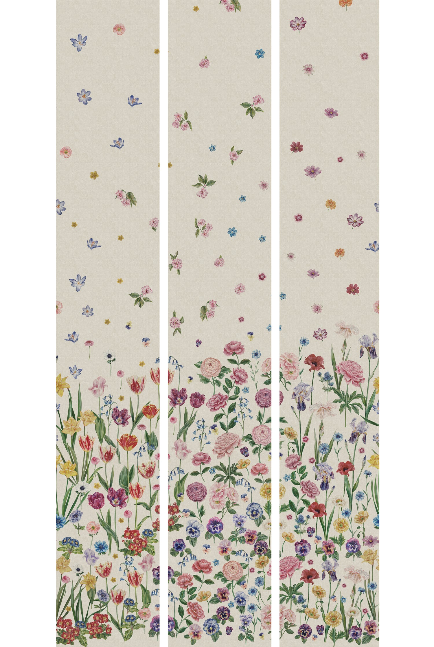 SEASONS IN BLOOM Parchment Wallpaper