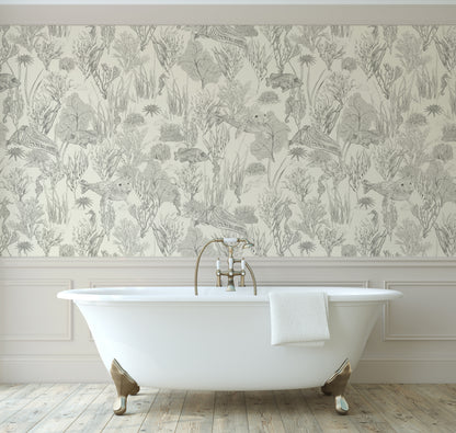 XV SEAVIEW MURAL Parchment Wallpaper