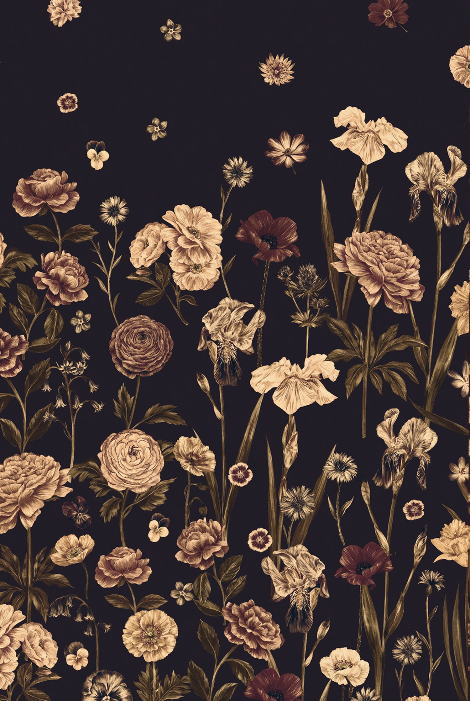 SEASONS IN BLOOM Midnight Wallpaper