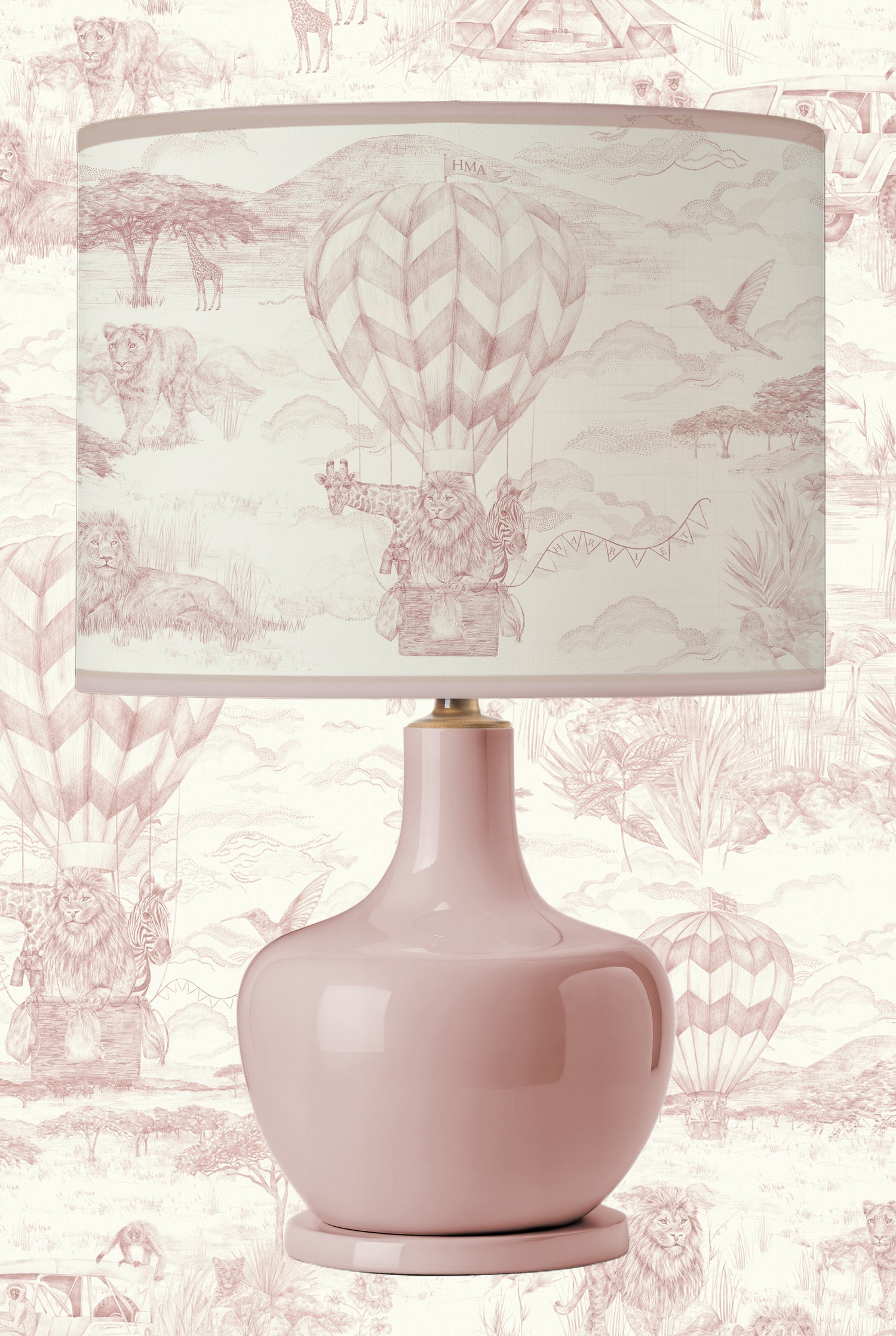 LYONS DEN Baby Pink personalized lampshade
