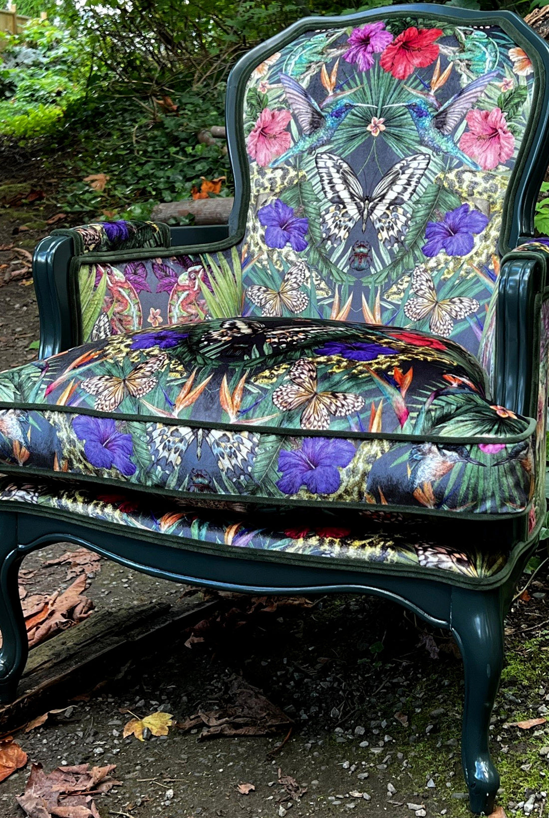 EXOTICA Noir velvet fabric