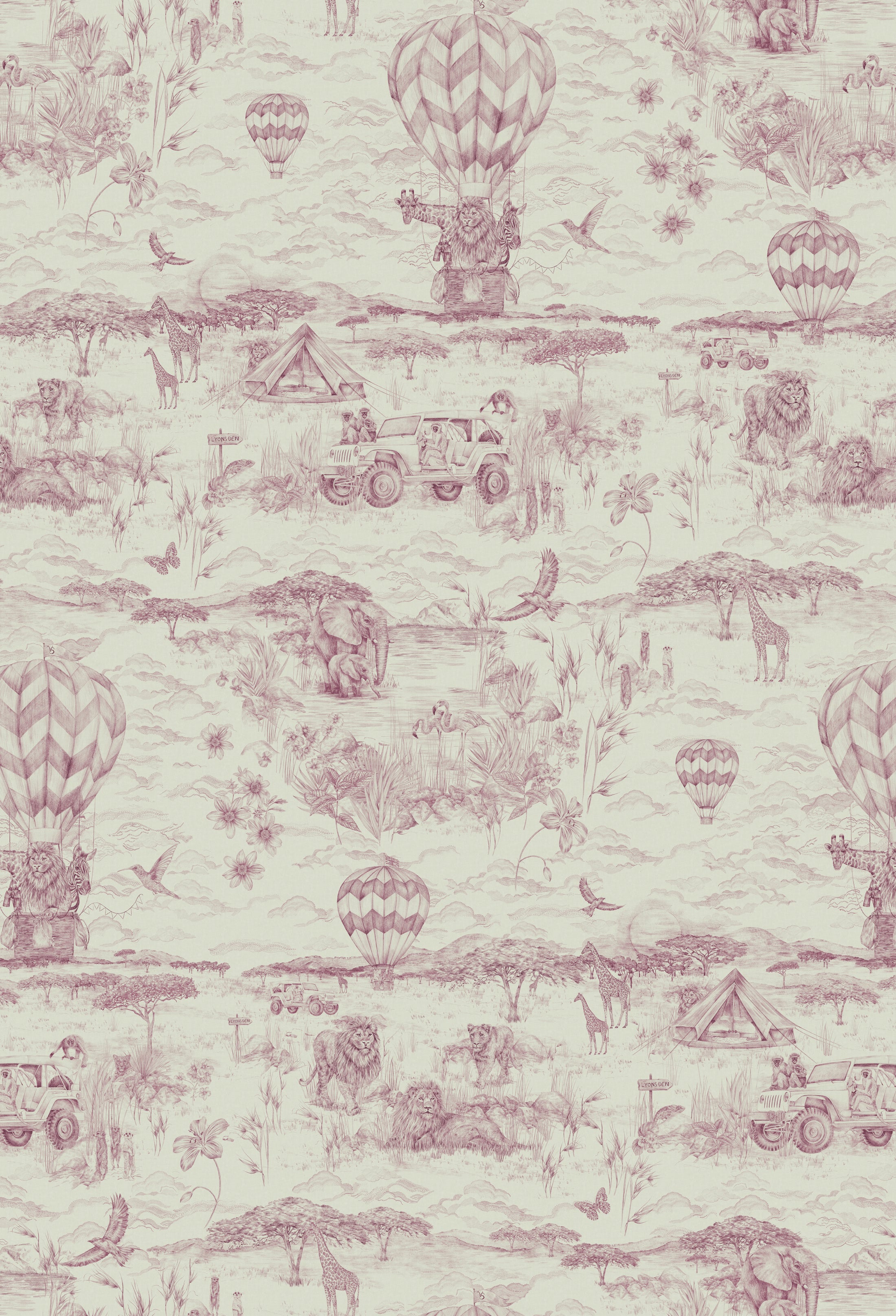 LYONS DEN Antique Rose Wallpaper