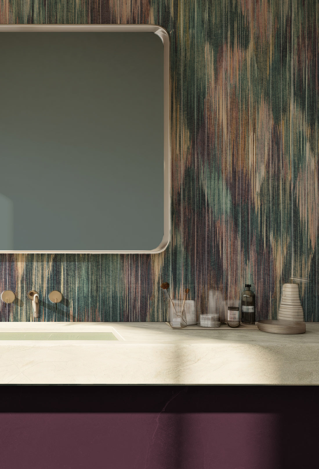 SPECTRE Ikat Almandine Wallpaper