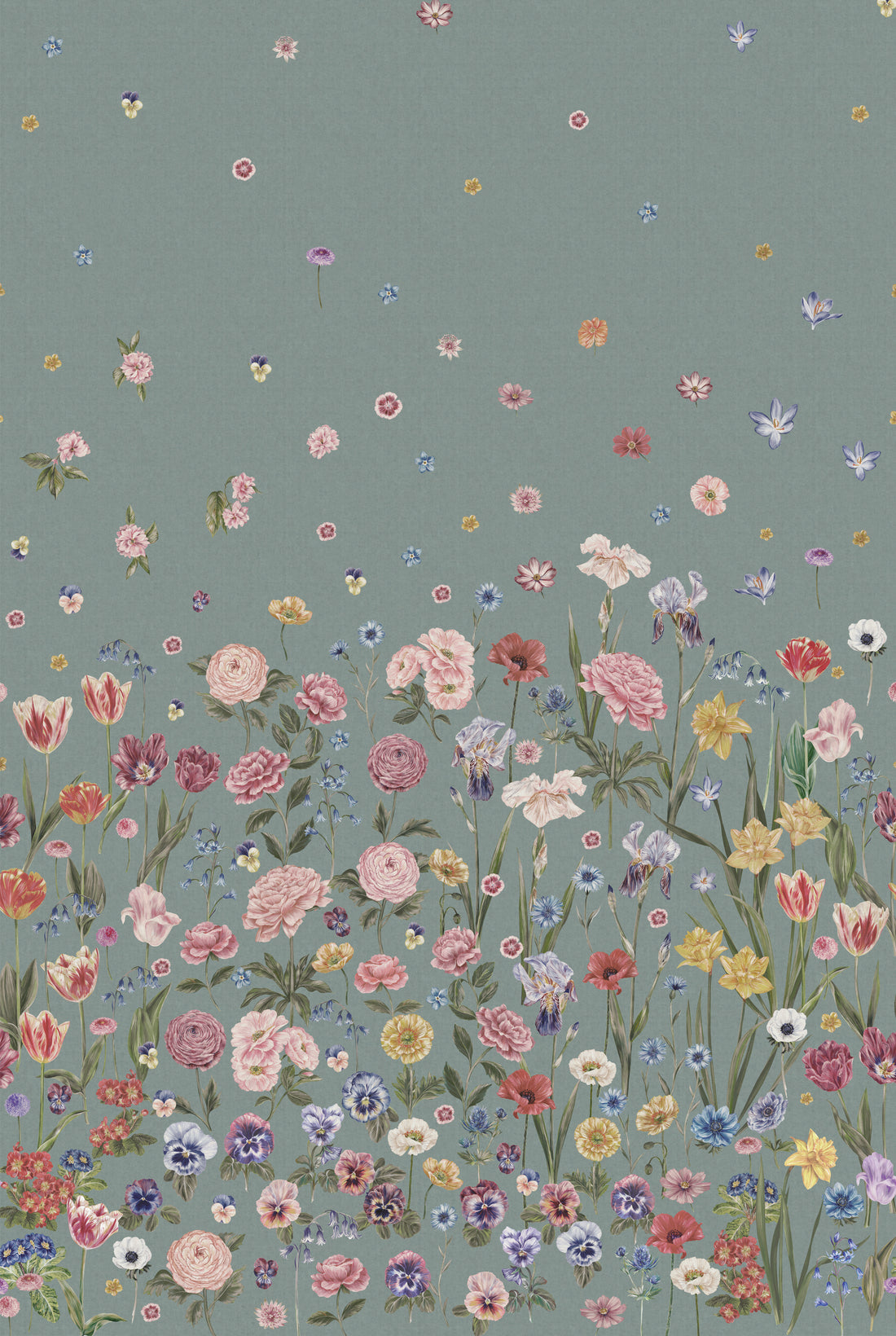 SEASONS IN BLOOM Duck Egg Wallpaper