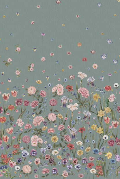 SEASONS IN BLOOM Duck Egg Wallpaper