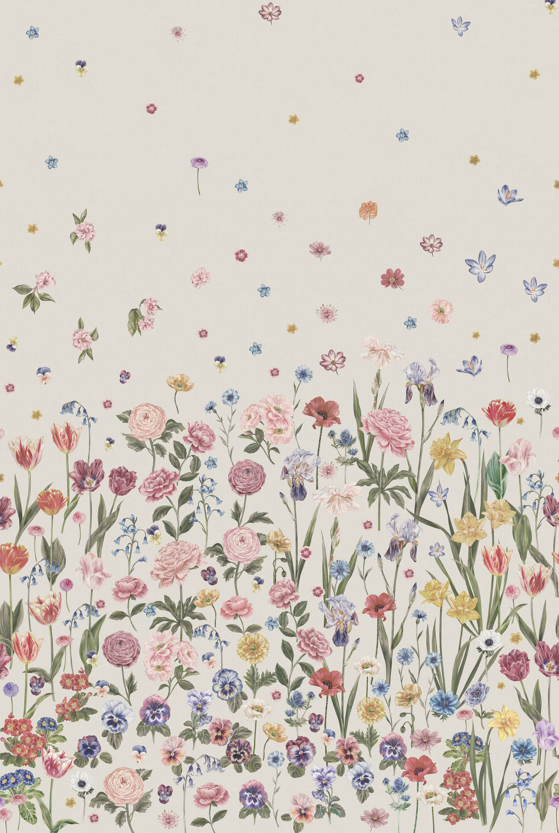 SEASONS IN BLOOM Parchment Wallpaper