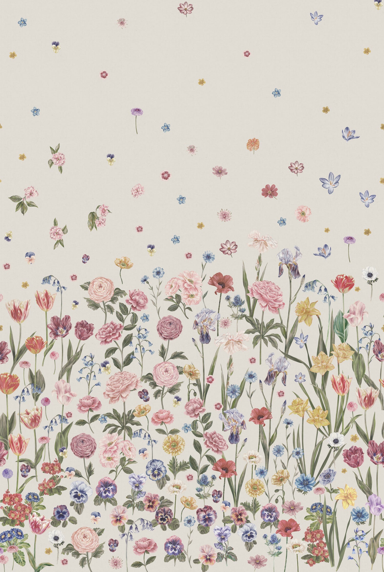 SEASONS IN BLOOM Parchment Wallpaper